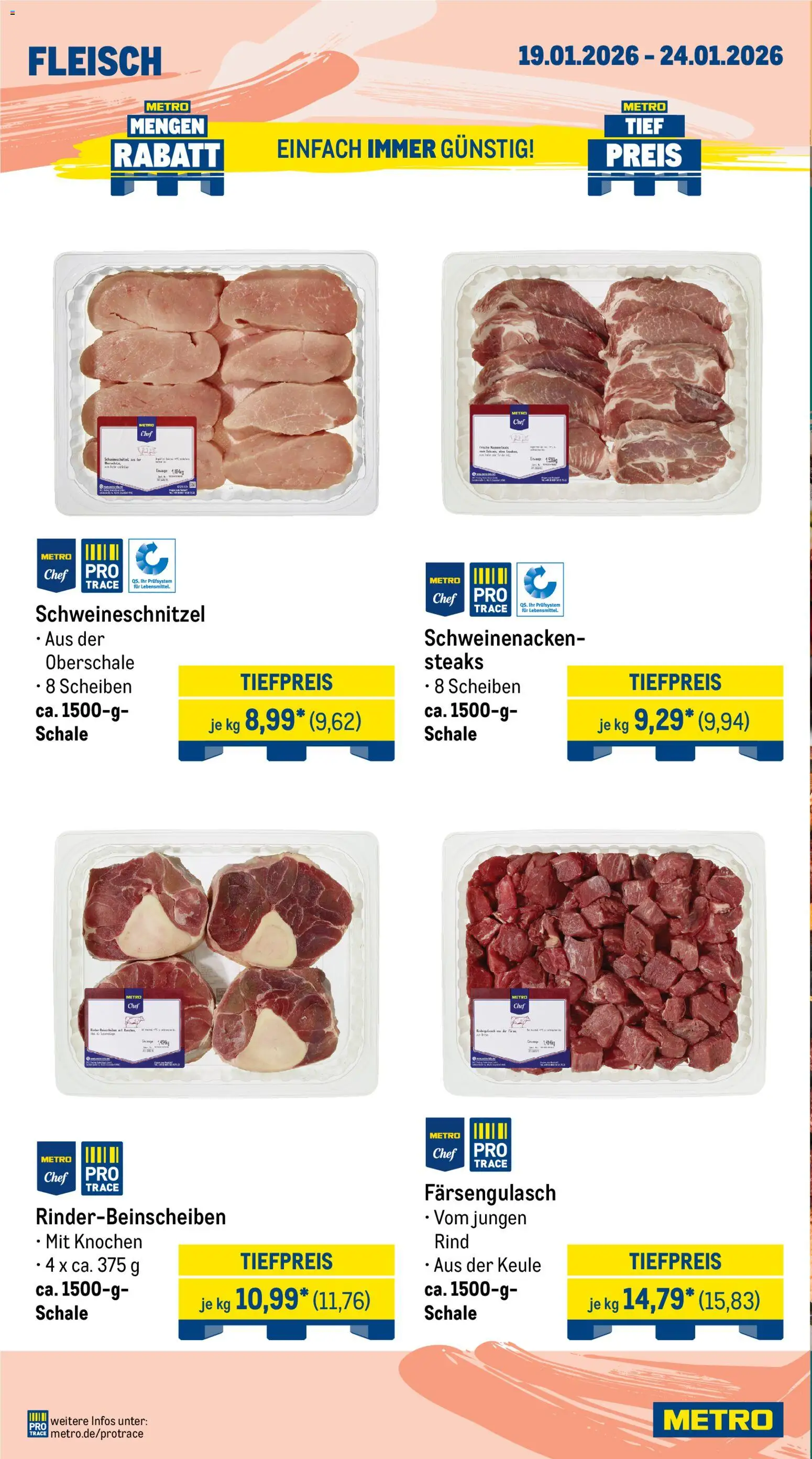 Metro Prospekt 	 – gültig ab 19.01.2026 | Seite: 4 | Produkte: Schweinenacken, Fleisch