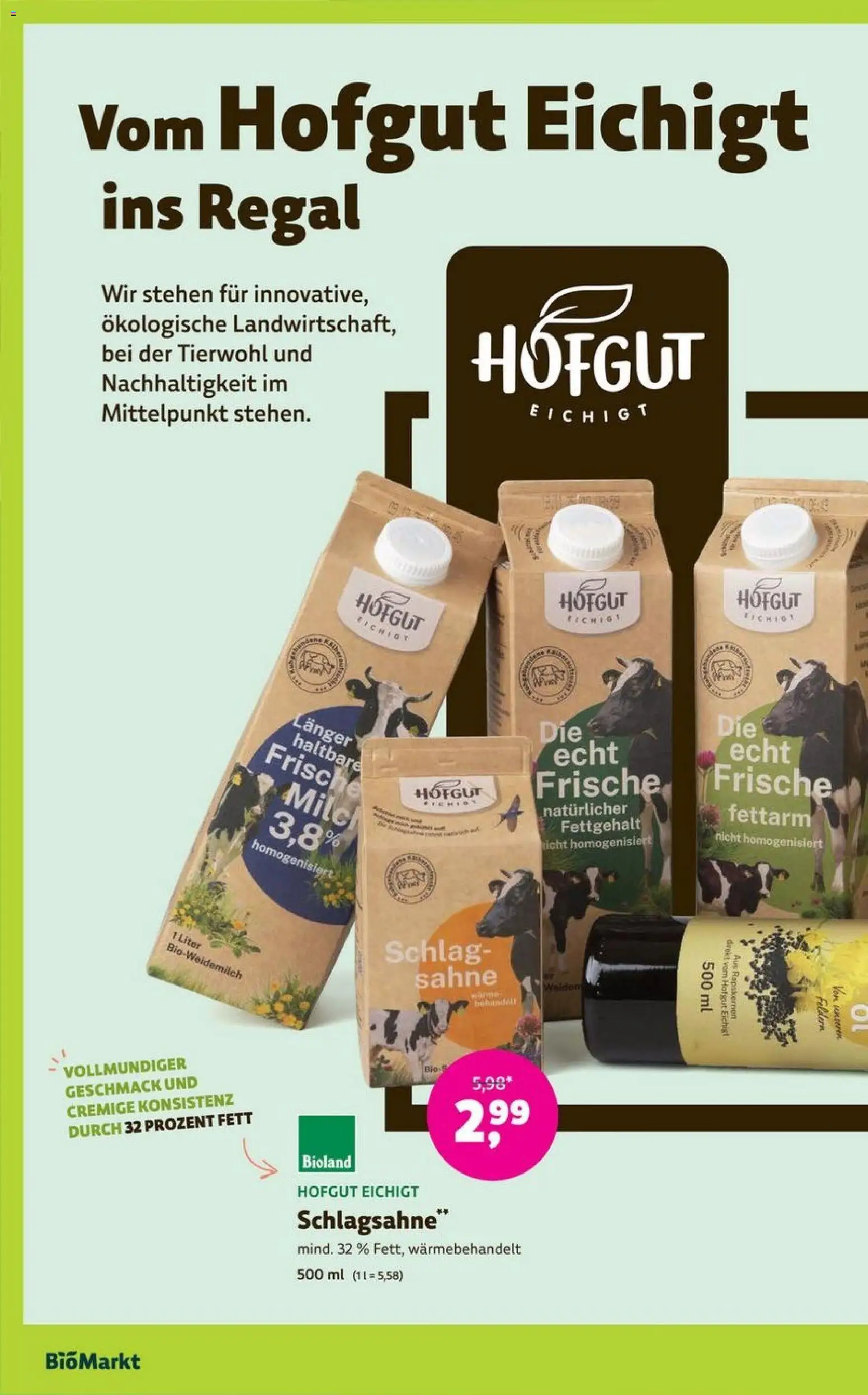 Denns BioMarkt Angebote – gültig ab 02.01.2025 | Seite: 10 | Produkte: Schlagsahne, Regal, Sahne