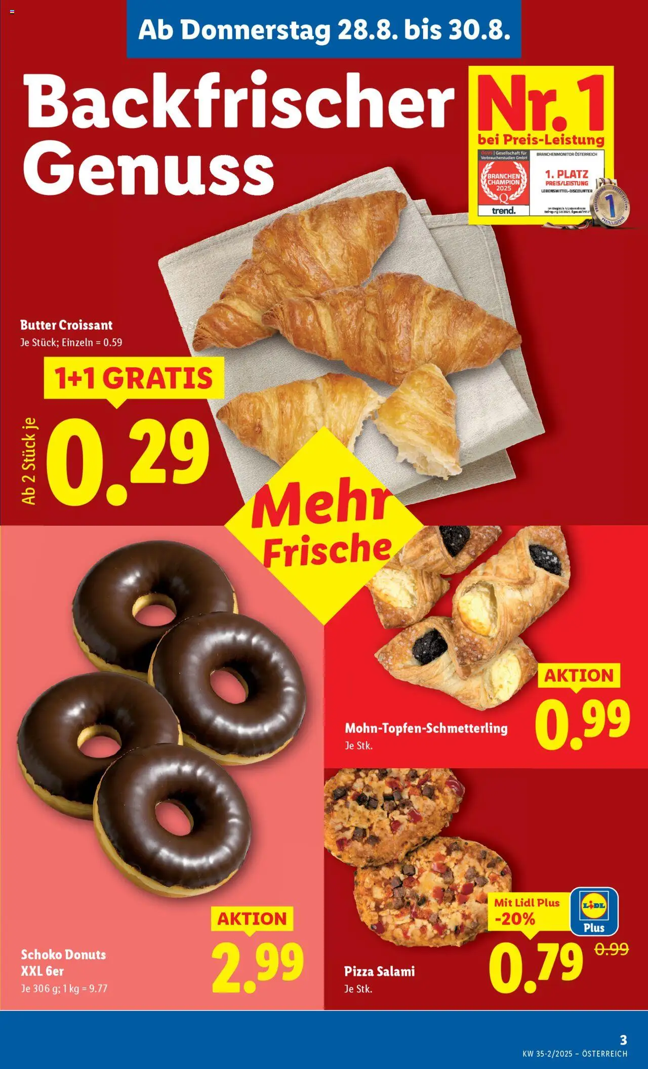 Lidl Flugblatt gültig ab 28.08.2025 | Seite: 5 | Produkte: Butter, Salami, Pizza