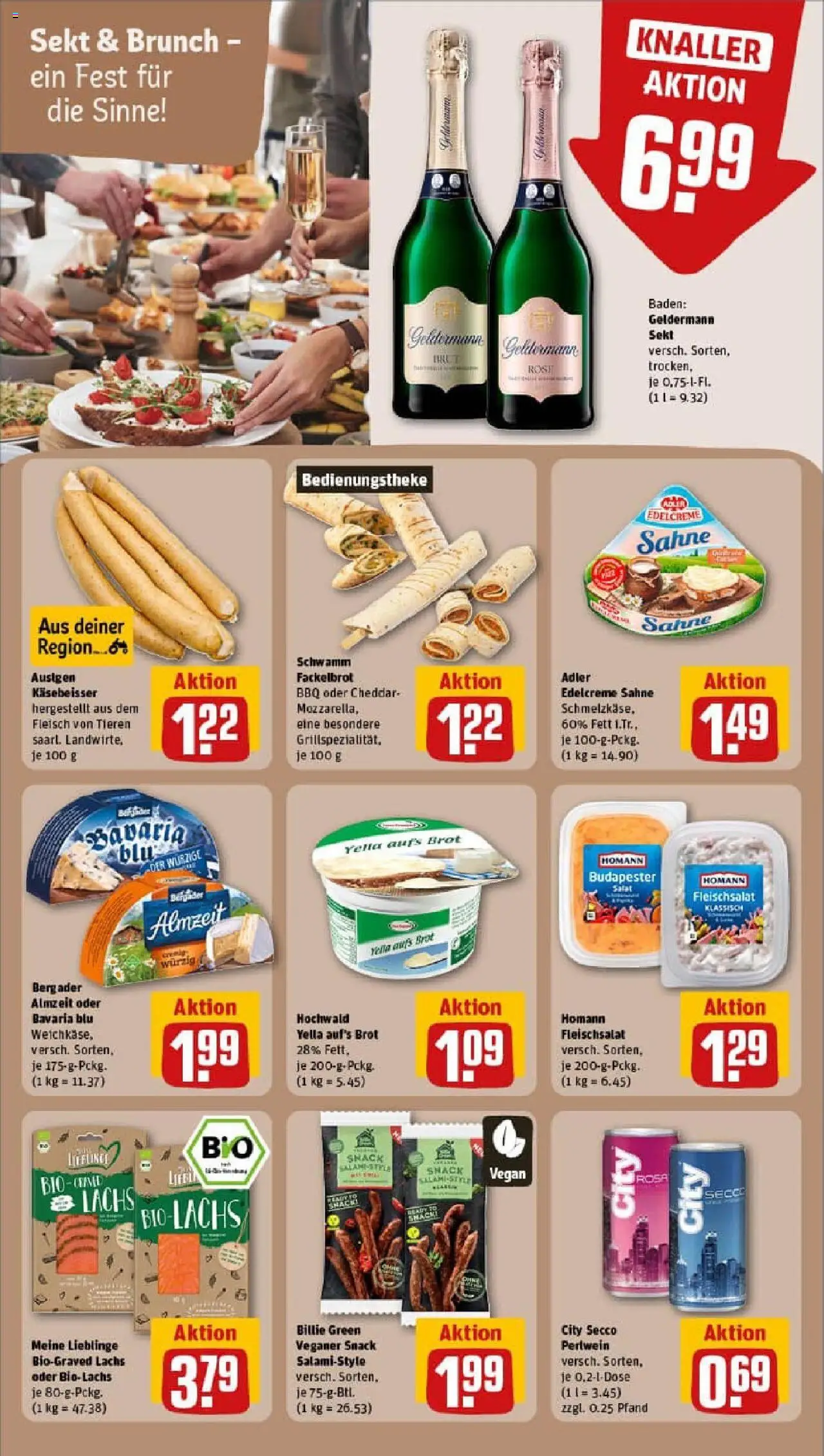 Rewe prospekt Heusweiler	 - gültig ab dem 06.07.2025 | Seite: 15 | Produkte: Lachs, Brot, Sahne, Salat