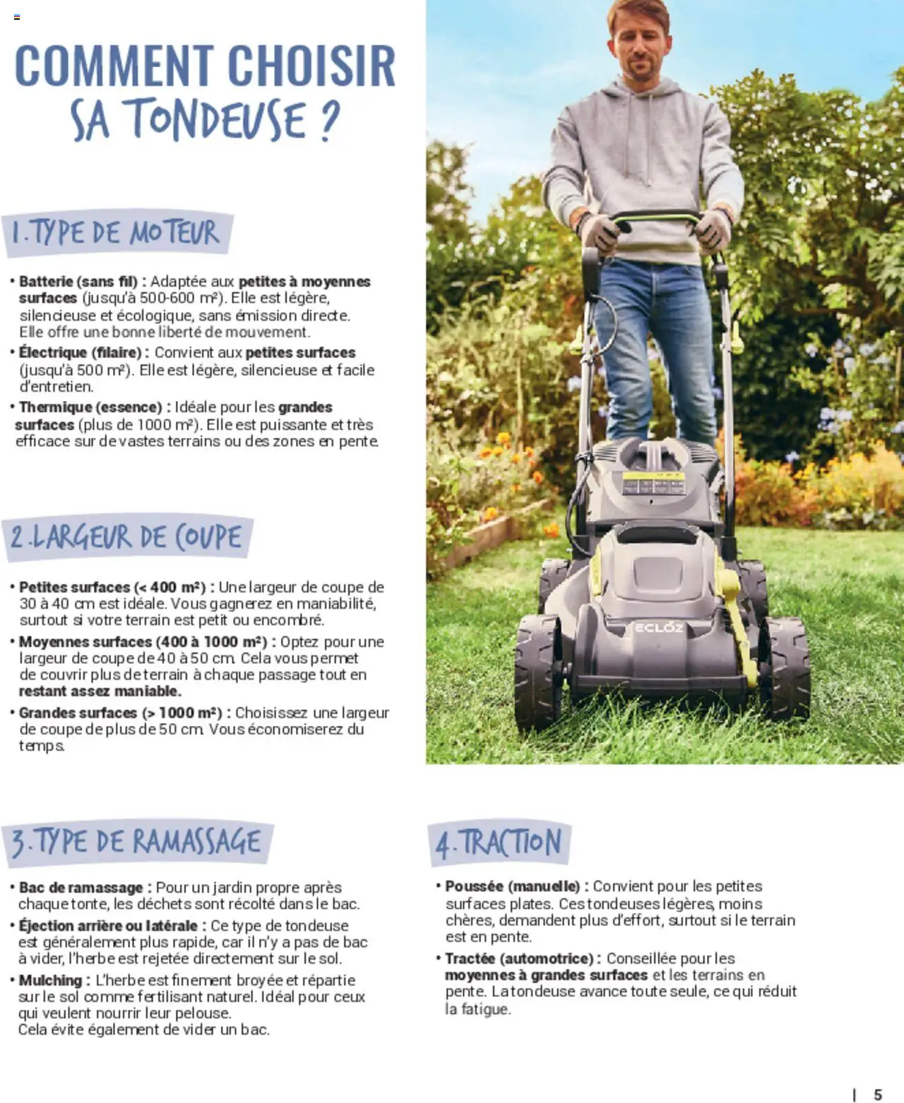  | Page: 5 | Produits: Tondeuse, Batterie