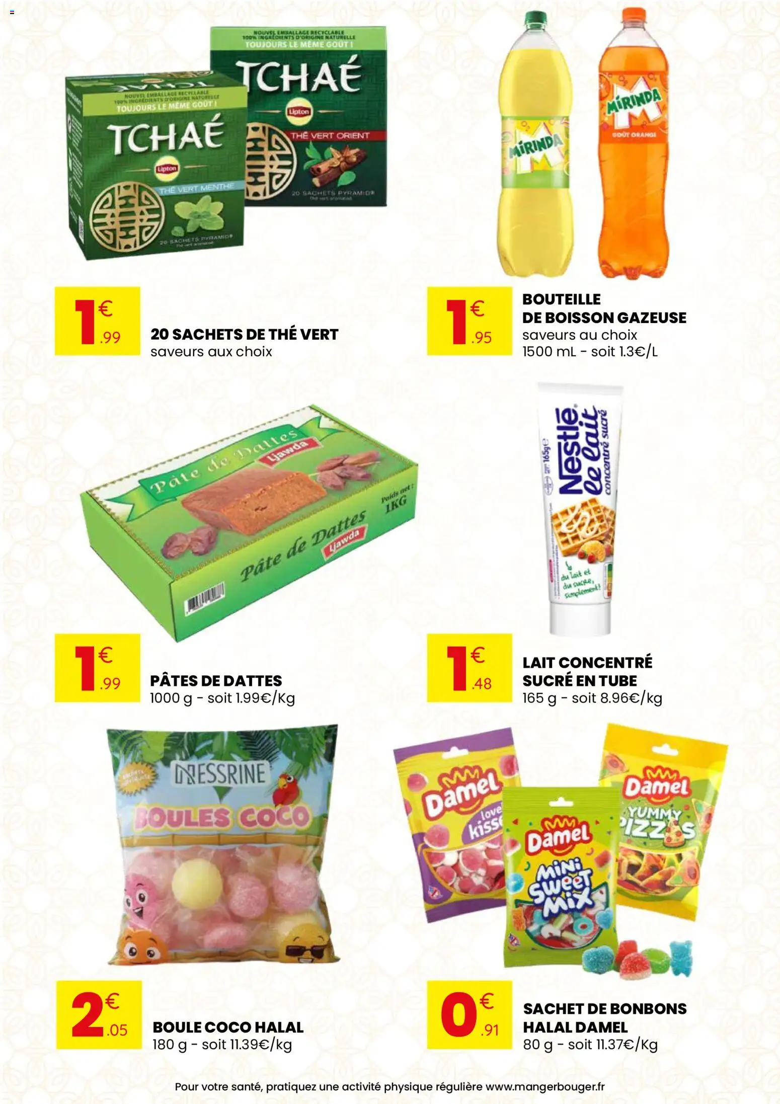 {H1} | Page: 17 | Produits: Menthe, Orange, Lait concentré, Bonbons