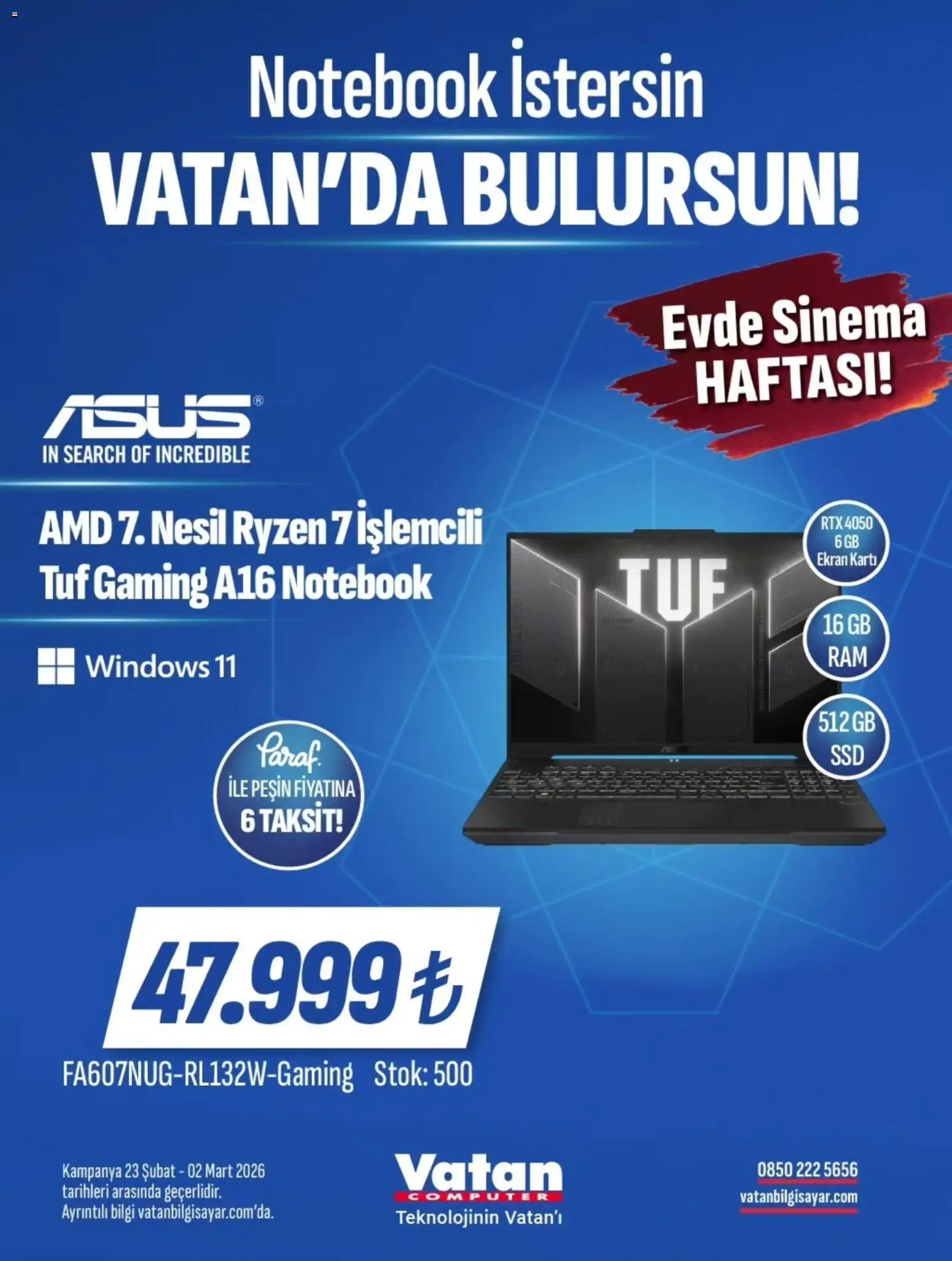 Vatan Bilgisayar İndirim - 23.02.2026 tarihinden itibaren geçerlidir | Sayfa: 7
