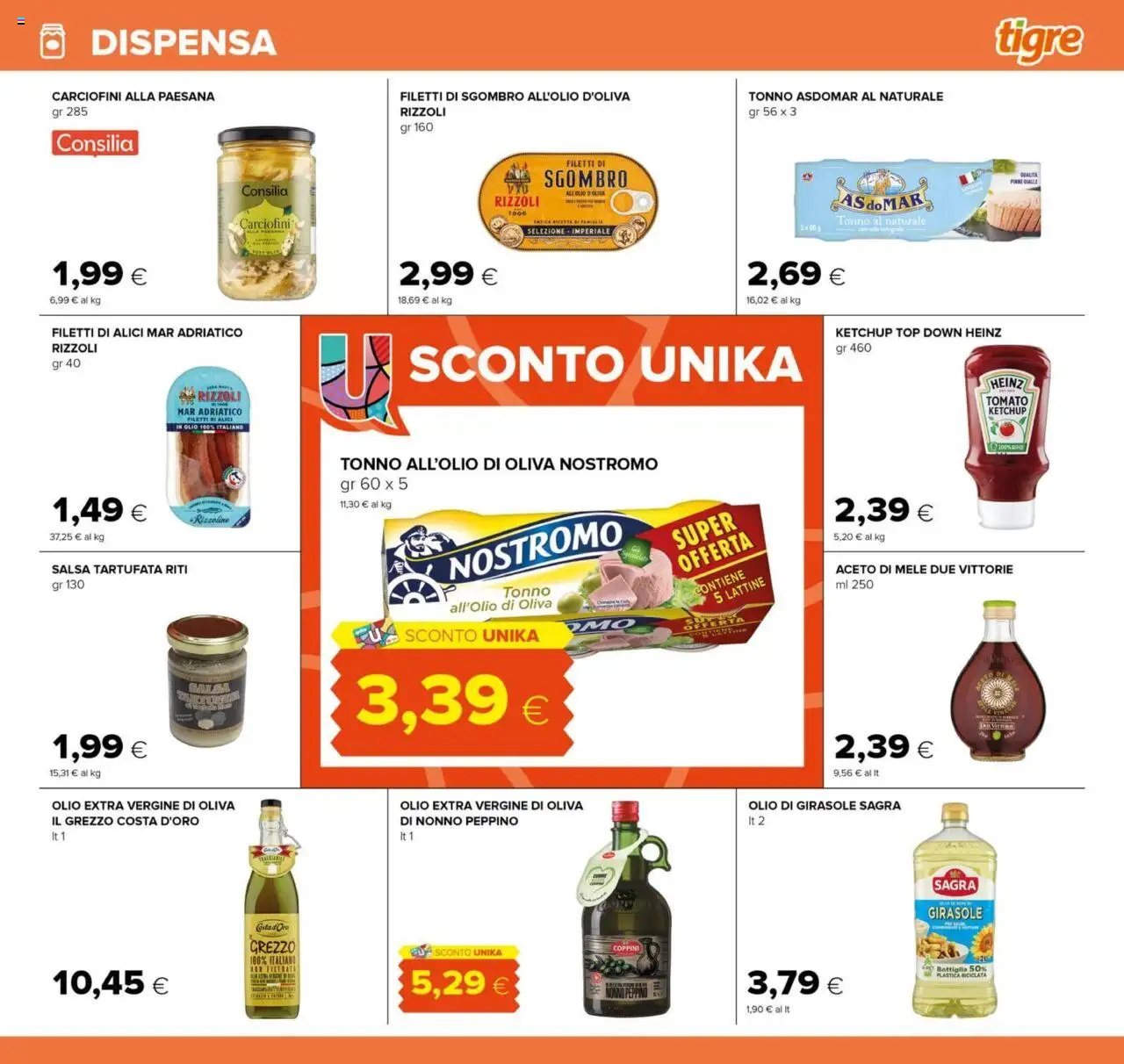 Volantino Tigre del 13.09.2025 | Pagina: 13 | Prodotti: Ketchup, Olio, Top, Tonno al naturale