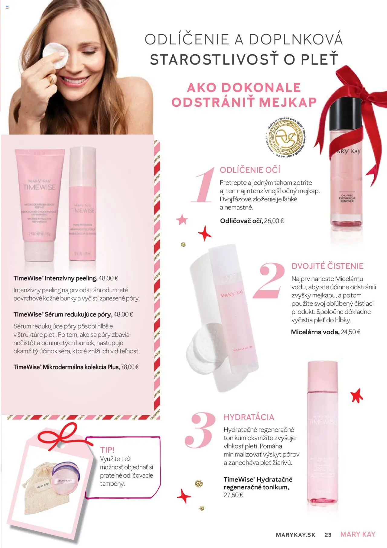Nové Mary Kay akcie – leták je platný od 01.10.2025 | Strana: 23 | Produkty: Peeling, Odličovač