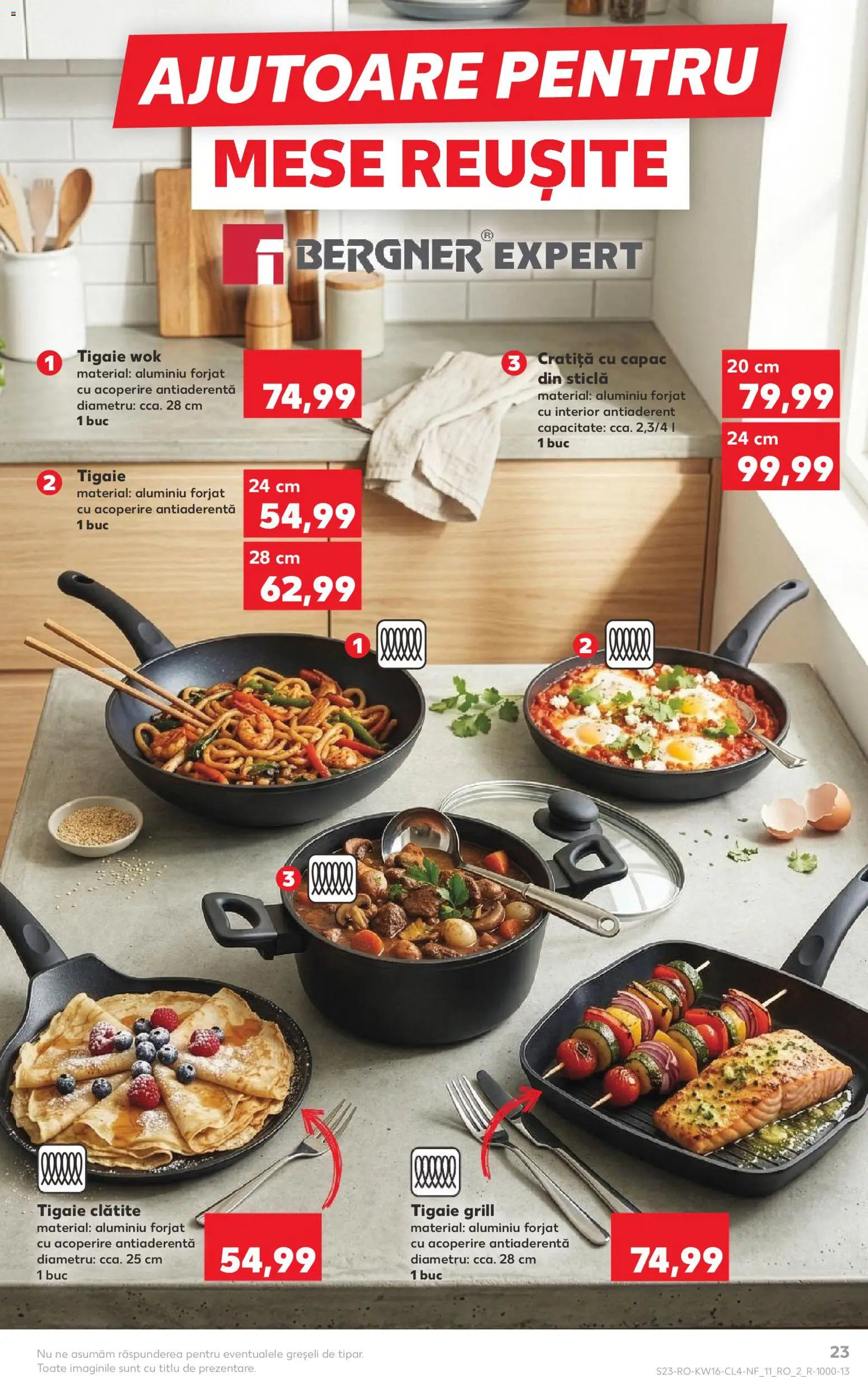 Noul catalog Kaufland – valabil de la 15.04.2026 | Pagină: 23 | Produse: Tigaie, Cratiță, Grill, Clătite