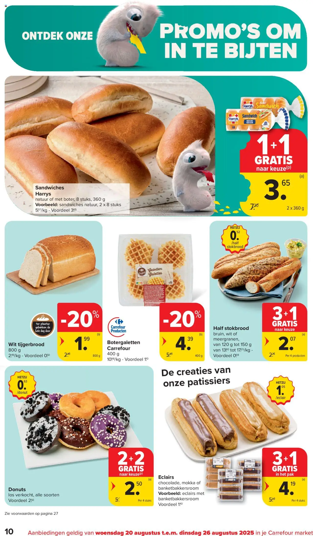  | Pagina: 10 | Producten: Sandwich, Donuts, Stokbrood