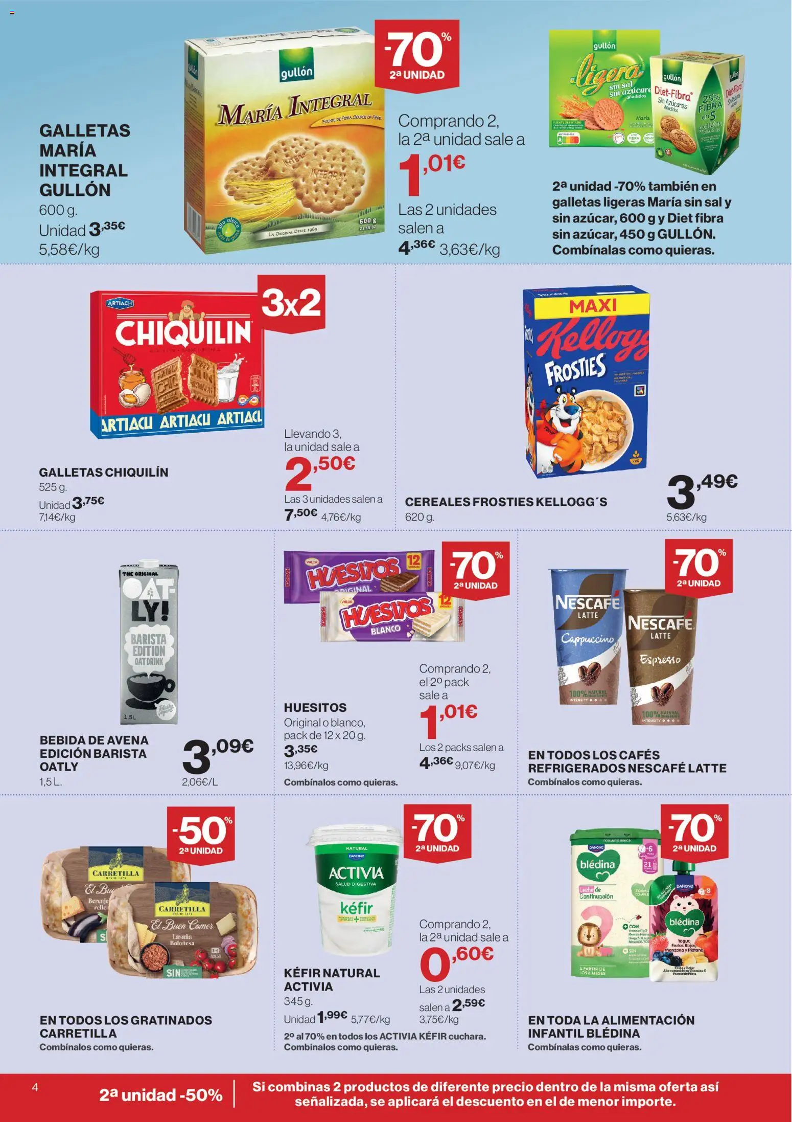 Hipercor catálogo │ válido desde el 23.04.2026 | Página: 4 | Productos: Cereales, Manzana, Galletas, Lasaña