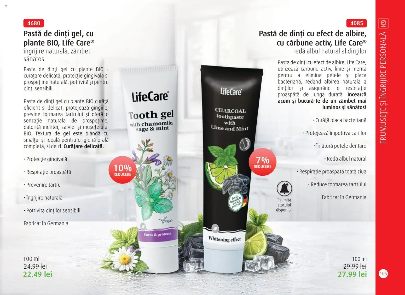 Noul catalog Life Care – valabil de la 01.04.2026 | Pagină: 107 | Produse: Şerit ödül, Lime, Pastă de dinți