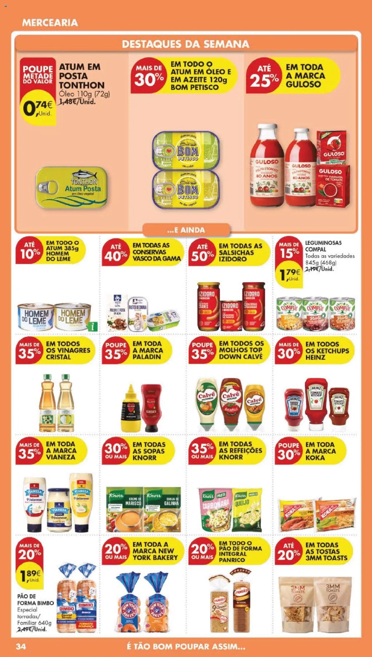 Pingo Doce folheto │ válido de 31.03.2026 | Página: 38 | Produtos: Pão de forma, Azeite, Knorr, Pão