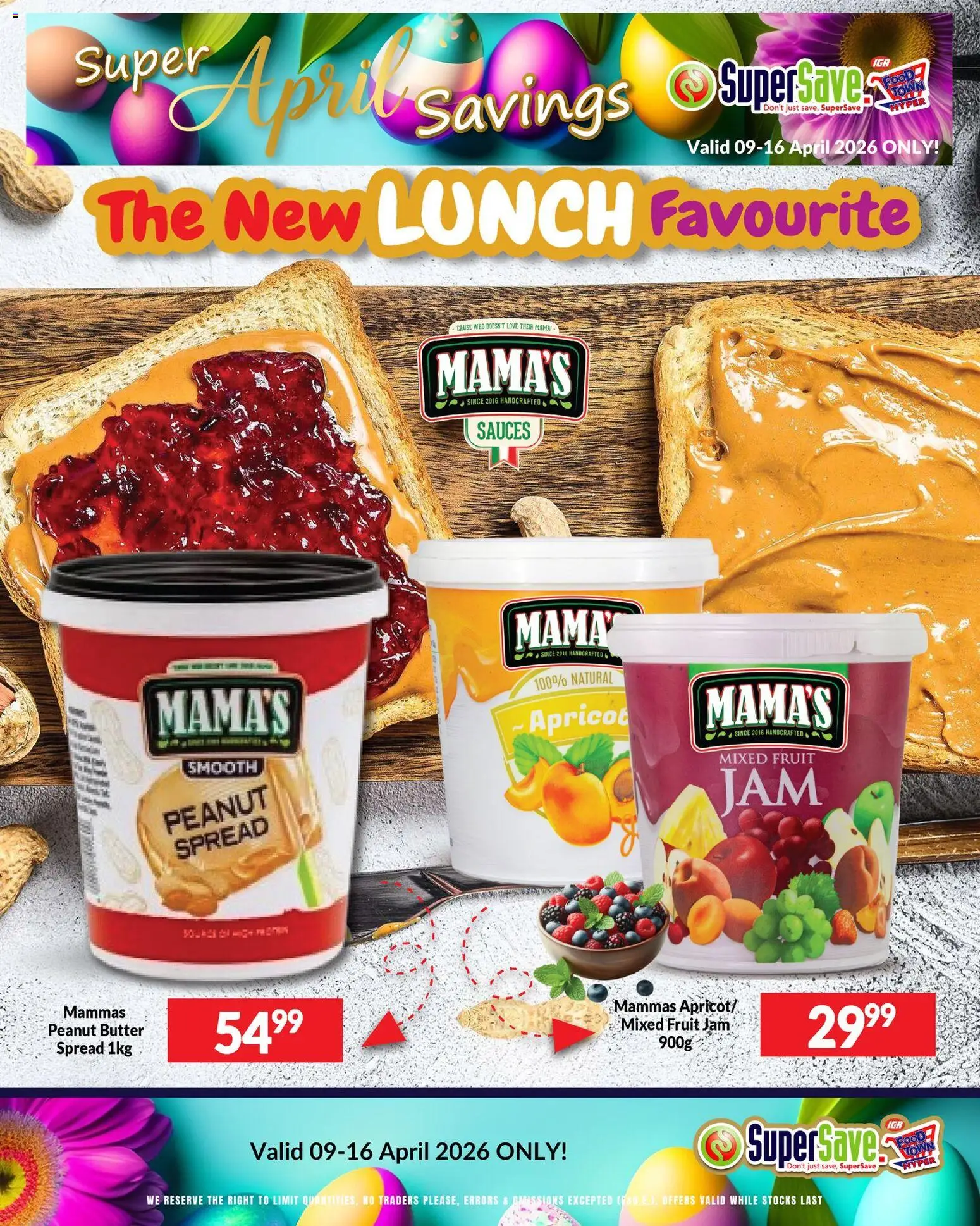 New Super Save catalogue – valid from 09.04.2026 | Page: 38 | Products: Jam, Sauces, Peanut butter, Fruit