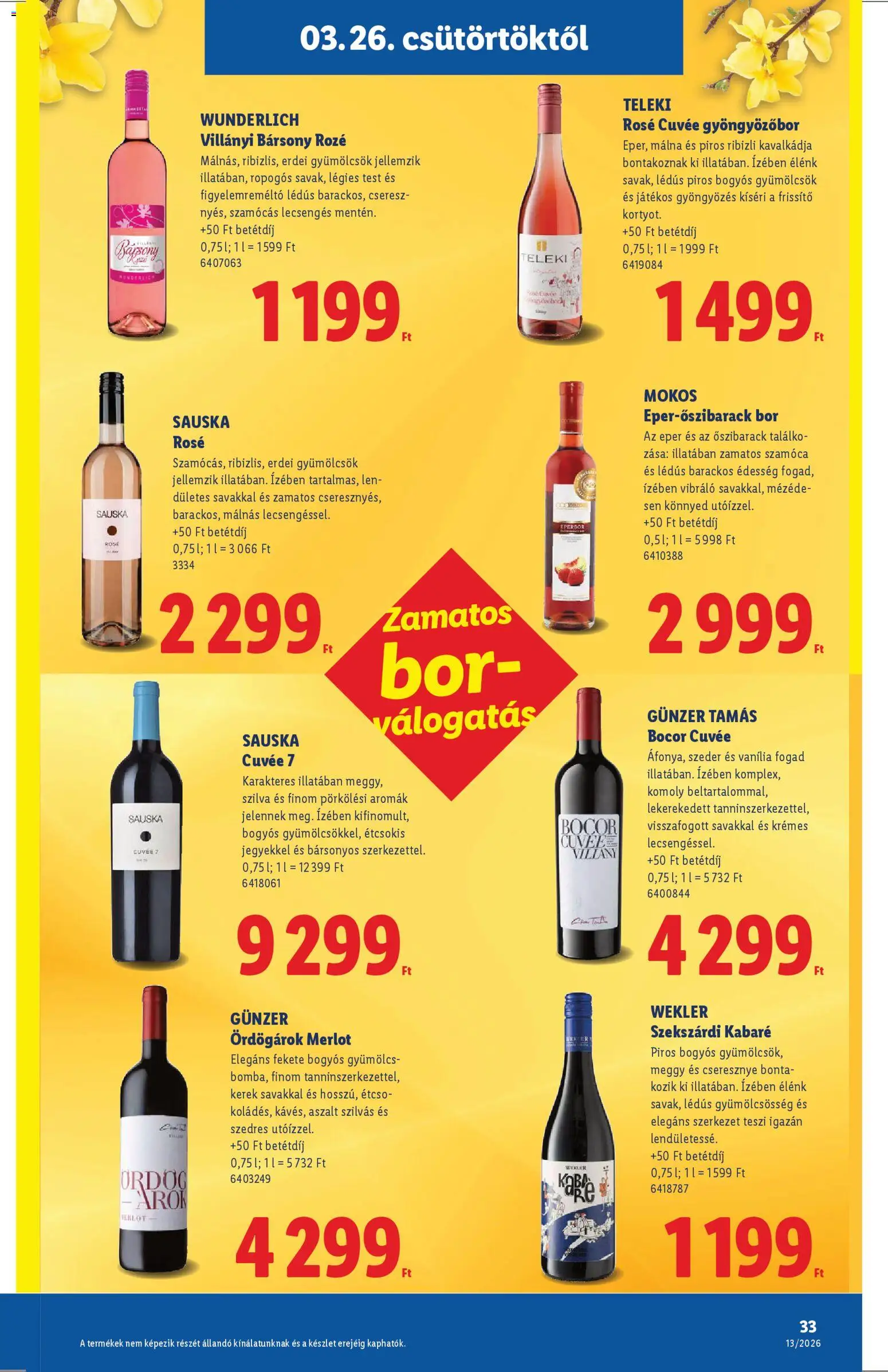 Lidl akciós ujság - amely érvényes a következő dátumtól: 26.03.2026 | Oldal: 33