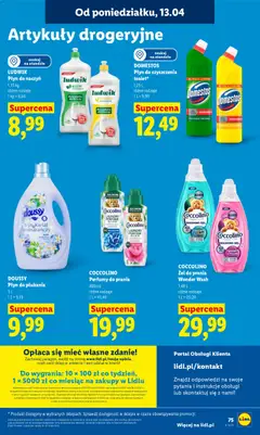 Pogląd oferty "COCCOLINO Perfumy do prania, 460 ml różne rodzaje" - ważna od 13.04.2026 | Strona: 81 | Produkty: Coccolino, Domestos, Perfumy
