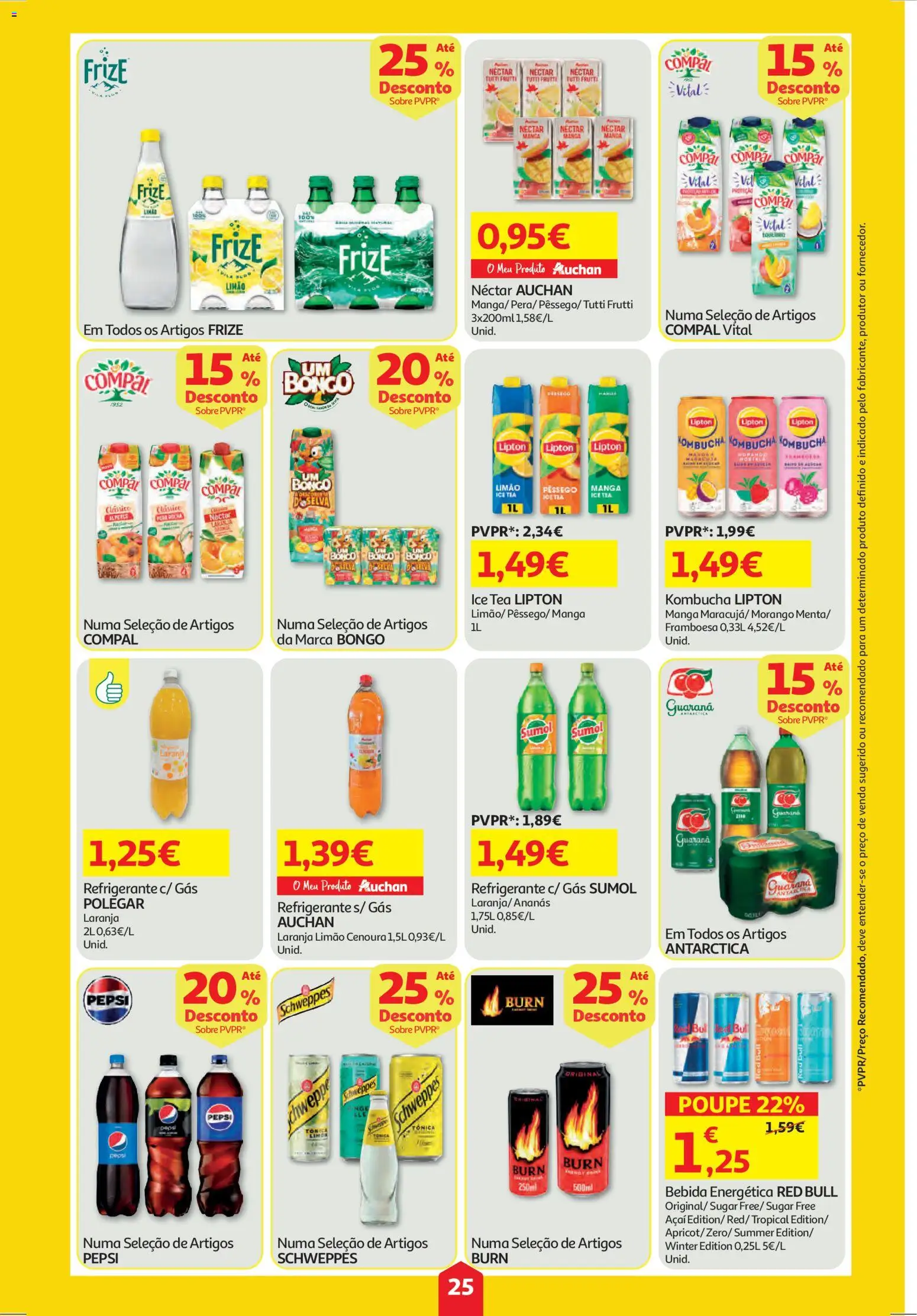 Auchan folheto │ válido de 06.11.2025 | Página: 25 | Produtos: Refrigerante, Açai, Kombucha, Cenoura