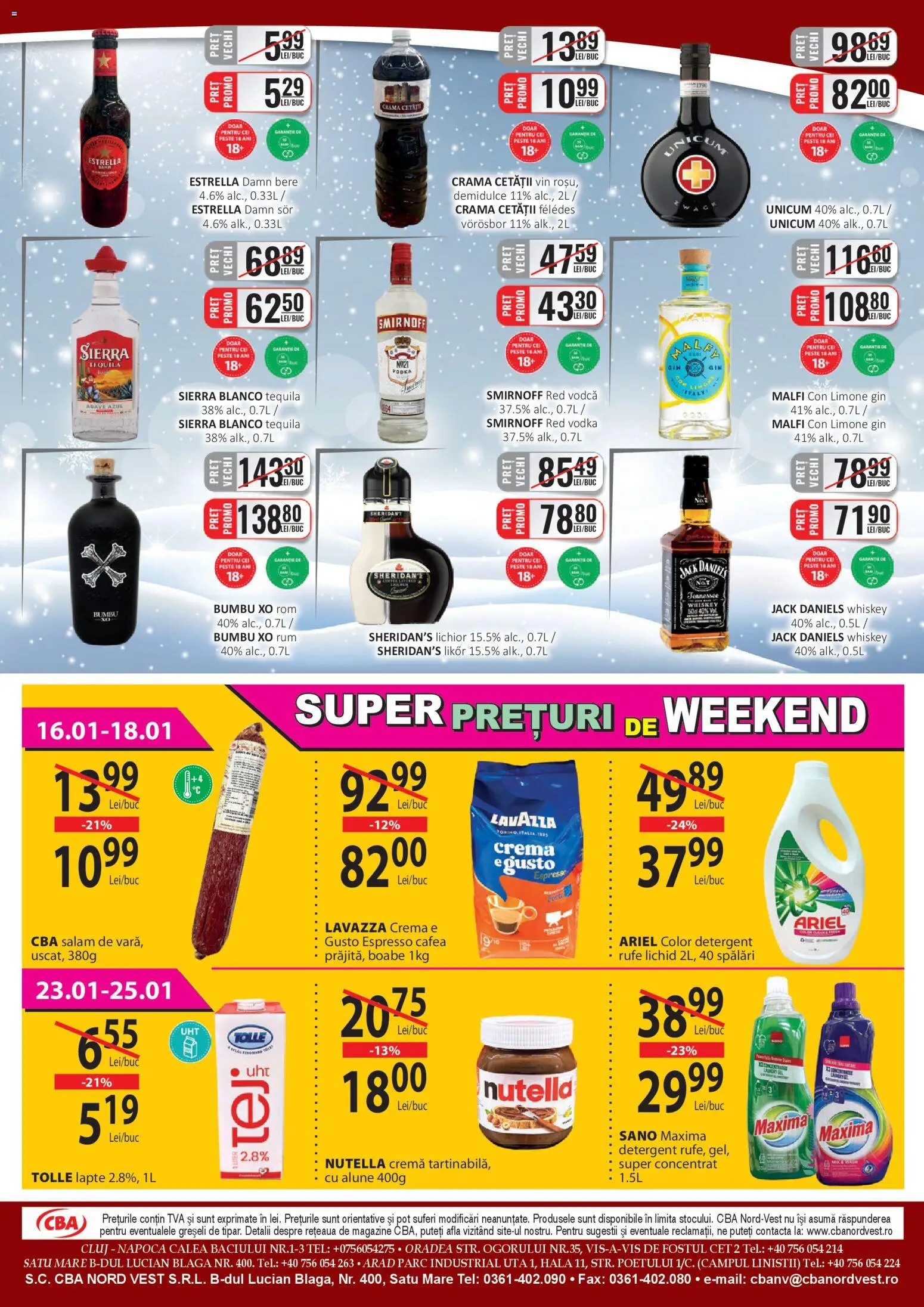 Noul catalog CBA – valabil de la 16.01.2026 | Pagină: 8 | Produse: Bere, Pește, Detergent, Vodka