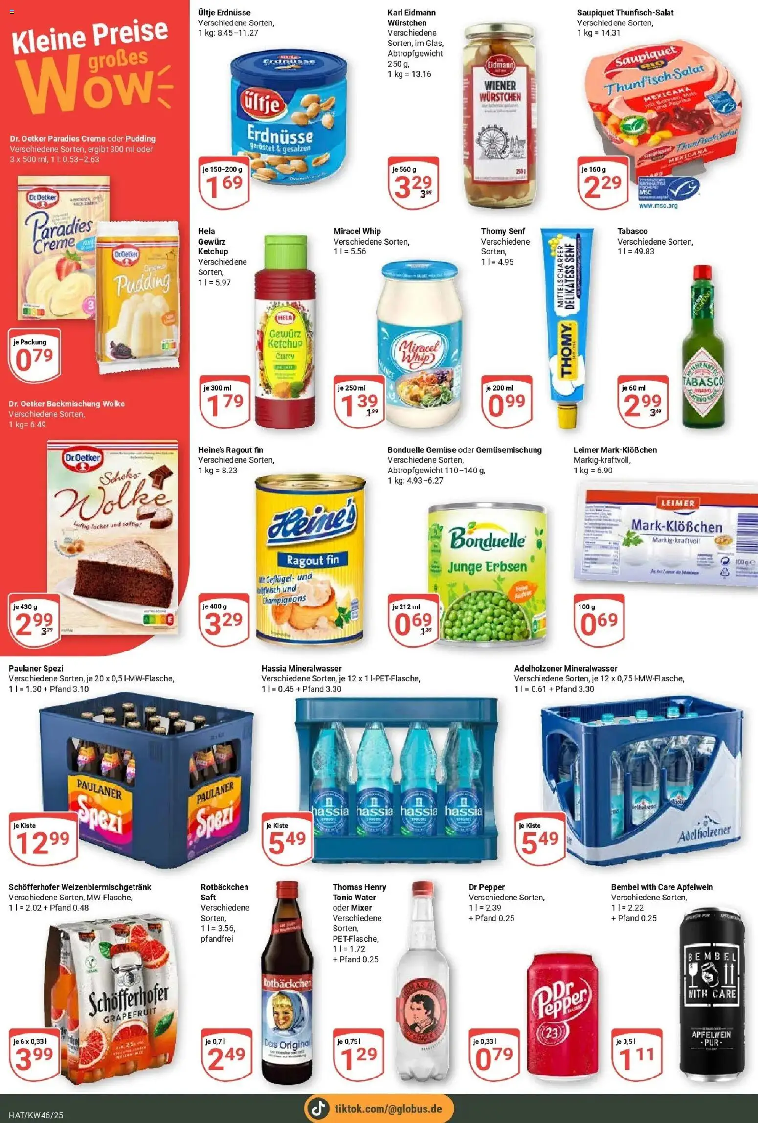 Globus prospekt Hattersheim	 – gültig ab 10.11.2025 | Seite: 4 | Produkte: Wiener wurstchen, Paulaner spezi, Saft, Erbsen