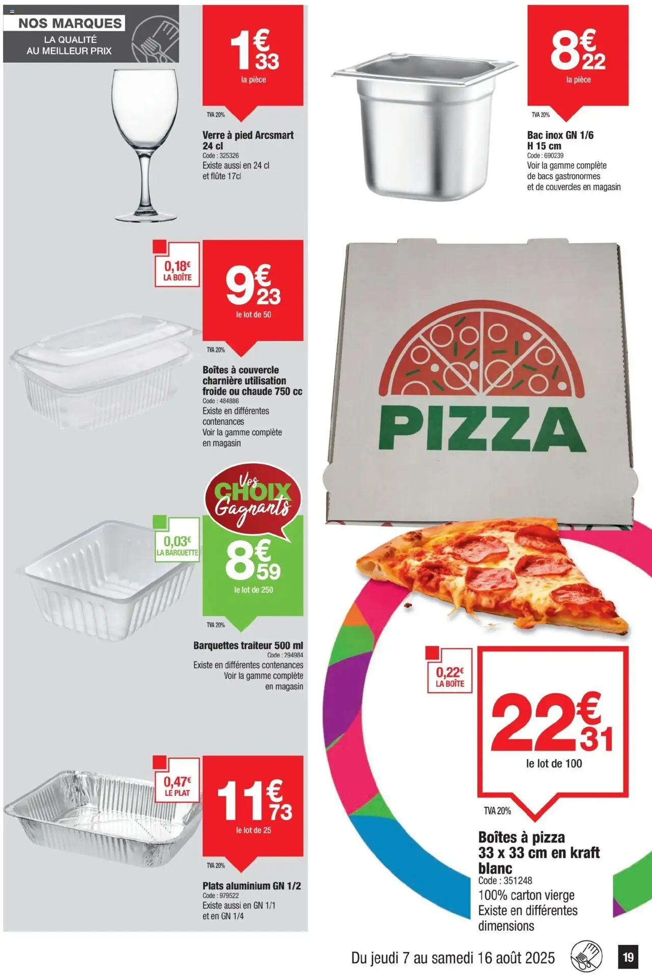  | Page: 19 | Produits: Charnière, Flûte, Pizza