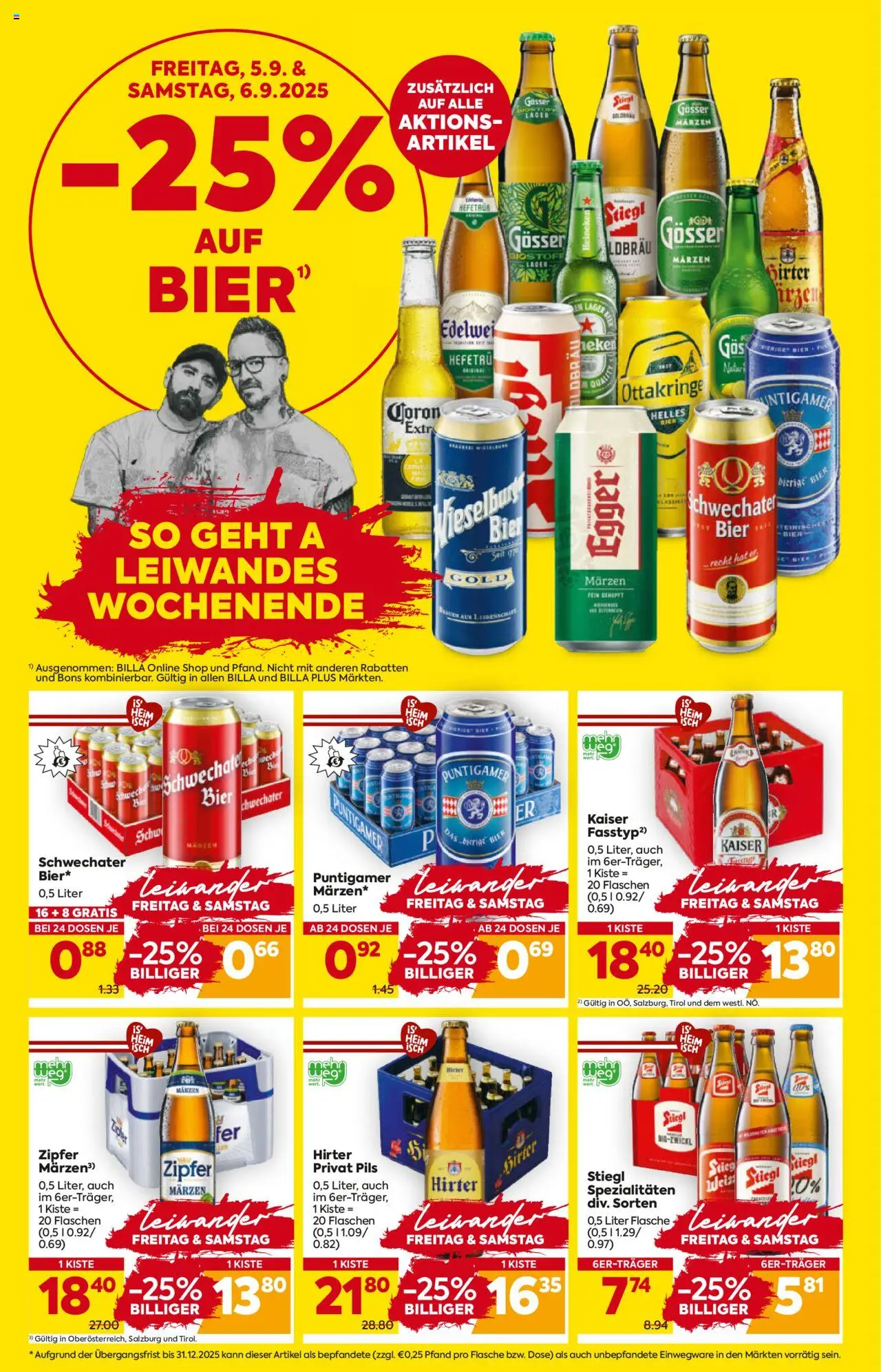 Billa Flugblatt - Salzburg gültig ab 04.09.2025 | Seite: 2 | Produkte: Bier