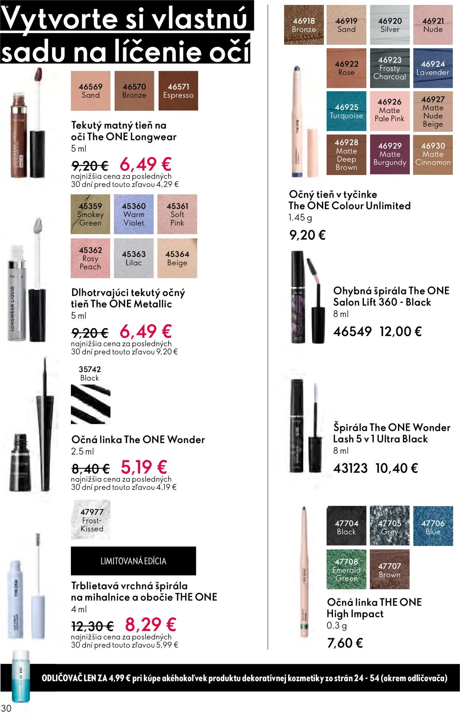 Nové Oriflame akcie – leták je platný od 24.12.2025 | Strana: 30 | Produkty: Očná linka, Odličovač