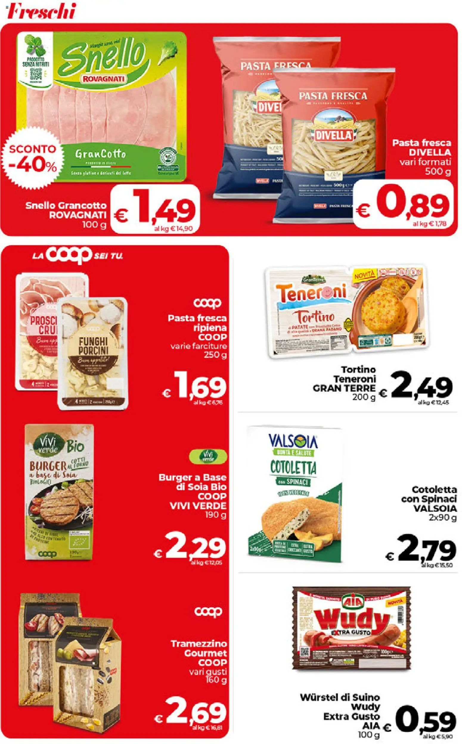 Volantino COOP del 17.03.2026 | Pagina: 12 | Prodotti: Funghi, Spinaci, Forno, Tramezzino