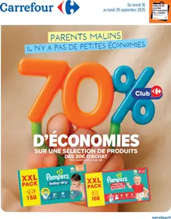 Carrefour - Prévisualisation de Carrefour Catalogue: Parents malins il n'y a pas de petites éconimies valide à partir de 16.09.2025