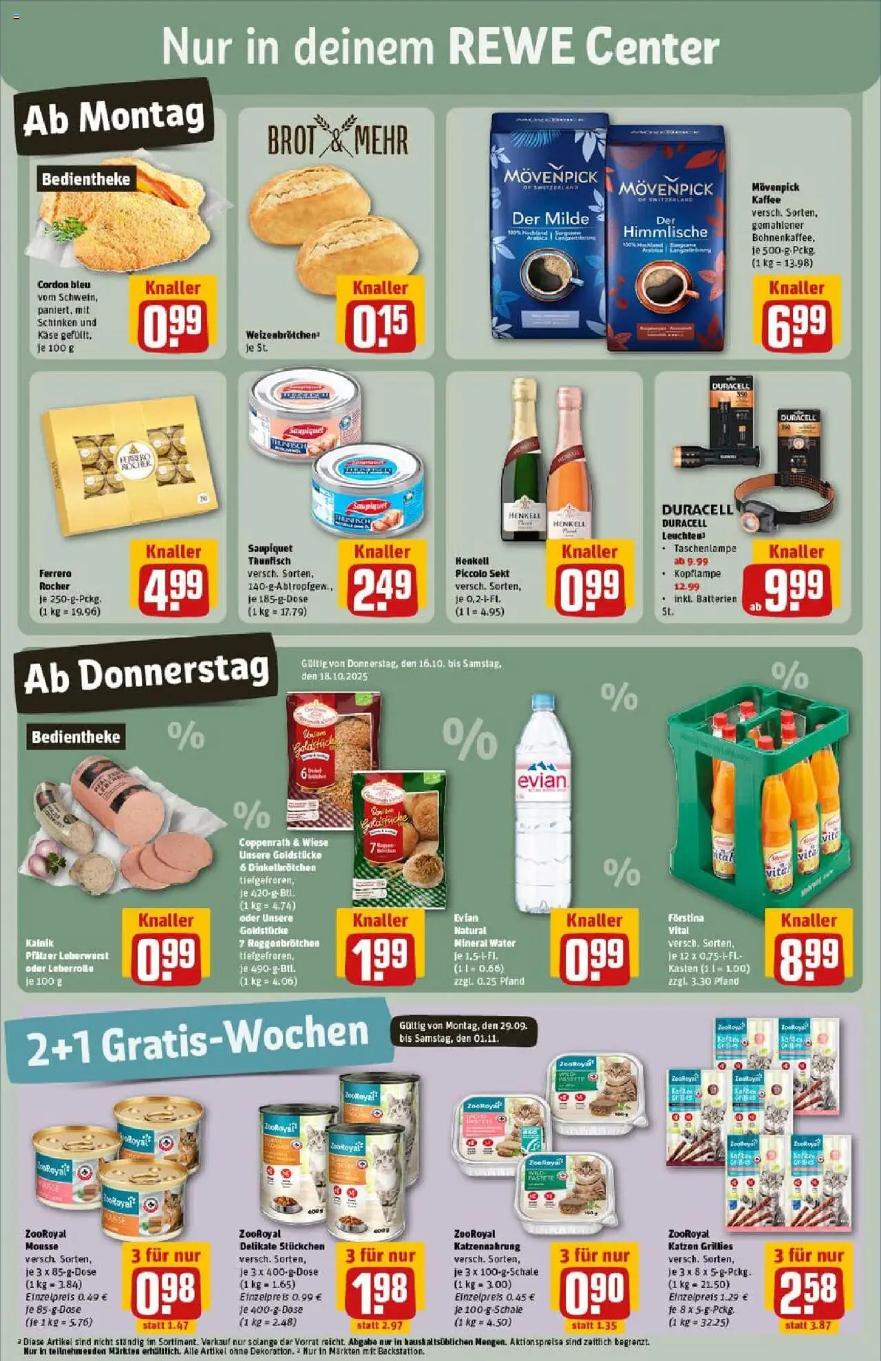 Rewe prospekt Wetzlar	 – gültig ab 13.10.2025 | Seite: 3 | Produkte: Batterien, Käse, Movenpick kaffee, Schinken