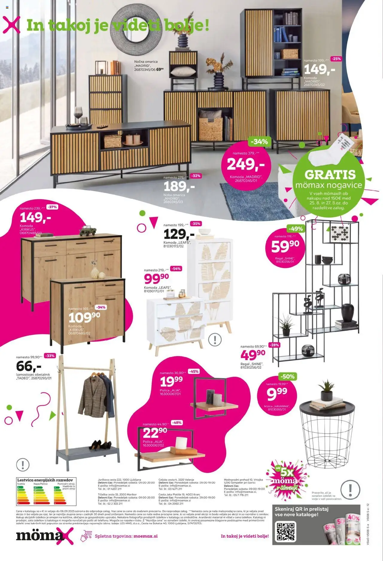 Mömax katalog │ velja od 25.08.2025 | Stran: 12 | Izdelki: Polica, Regal, Nogavice, Omarica