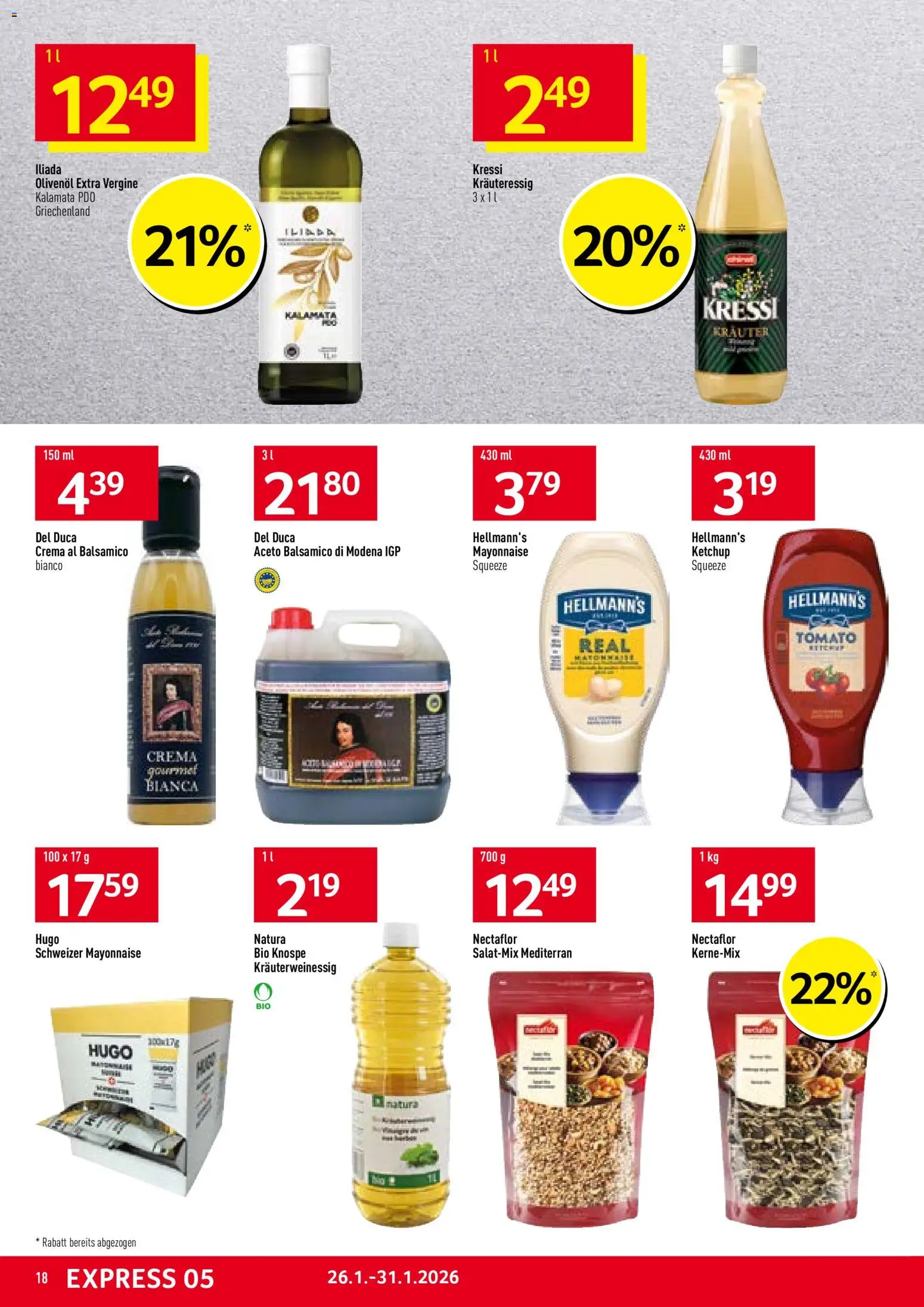 Prodega Aktionen – gültig ab 26.01.2026 | Seite: 18 | Produkte: Balsamico, Ketchup, Mayonnaise
