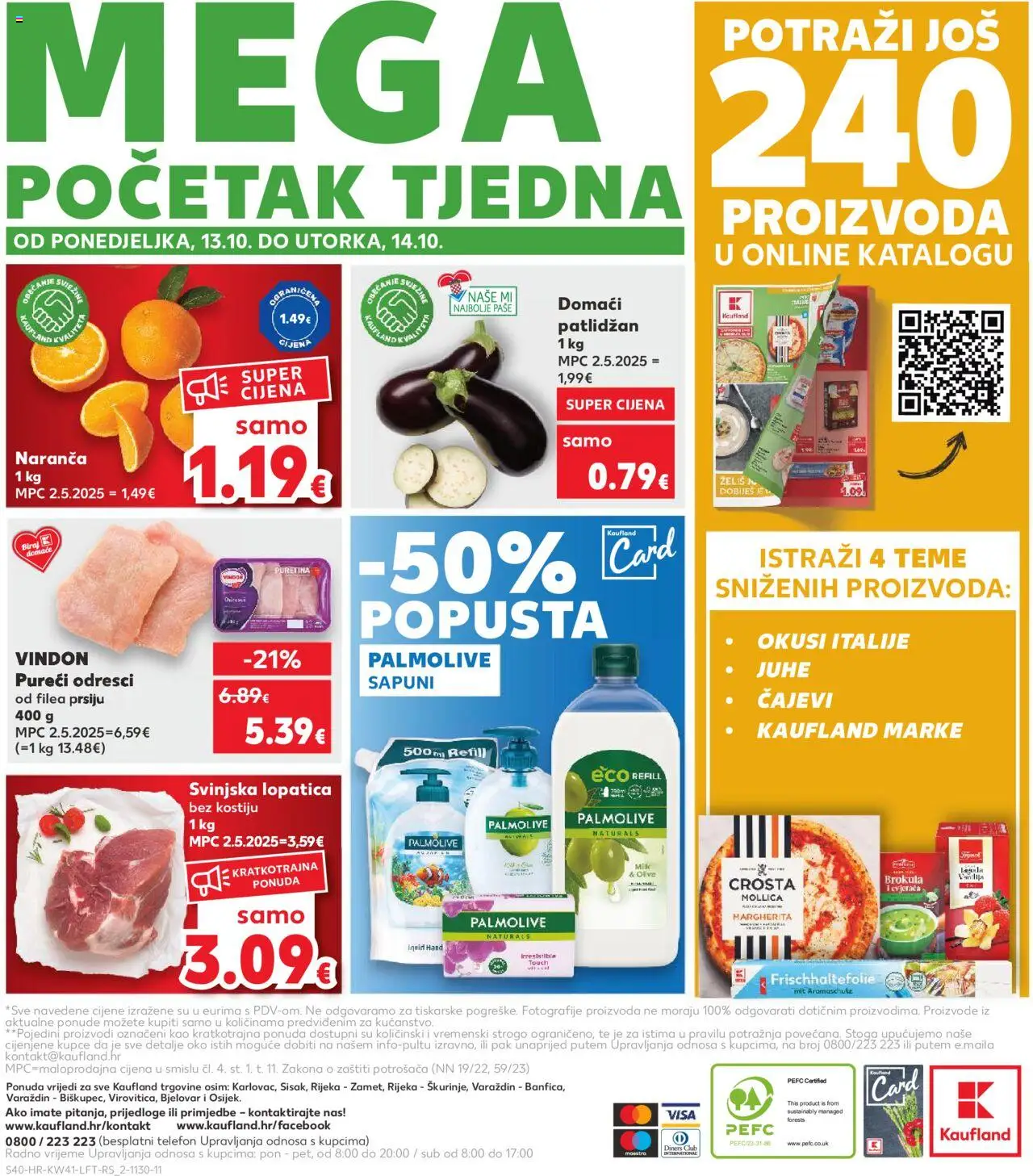 Kaufland katalog | vrijedi od 08.10.2025 | Stranica: 40 | Proizvodi: Puretina, Svinjska lopatica, Patlidžan, Telefon