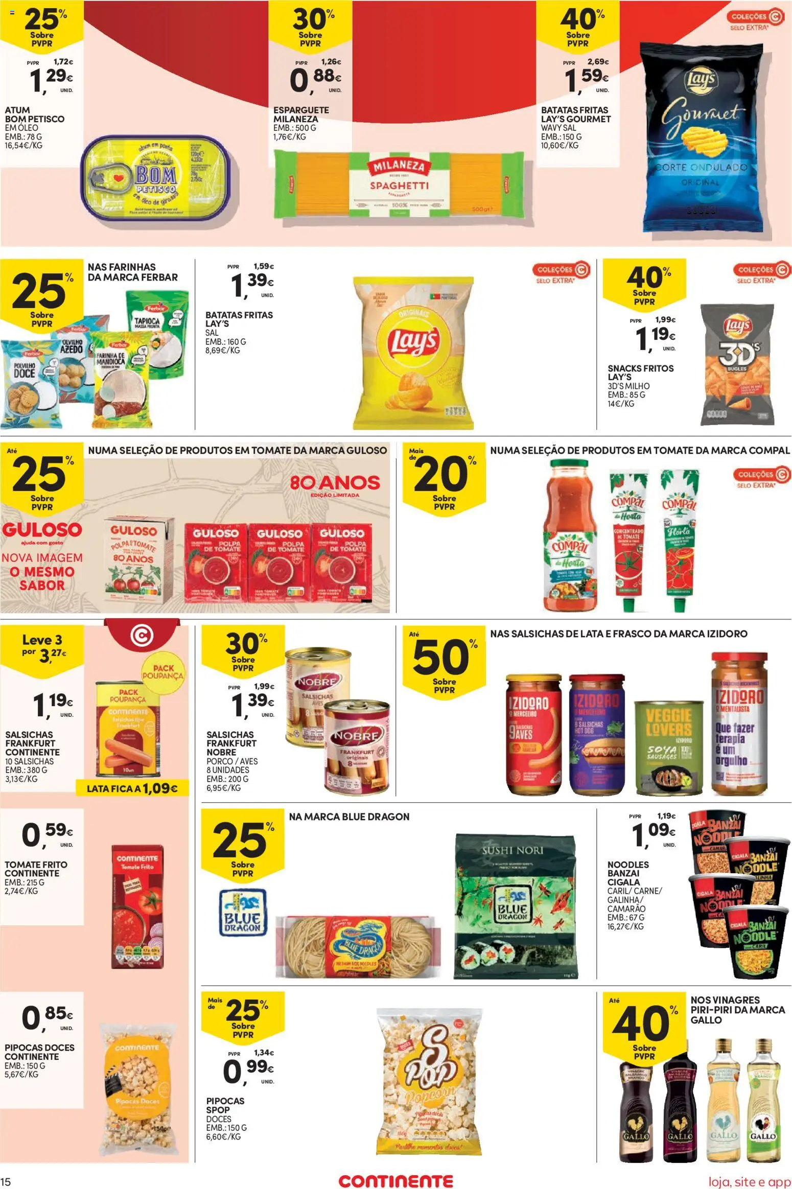 Continente Semanal Continente Bom Dia │ válido de 25.11.2025 | Página: 15 | Produtos: Pipocas, Camarão, Sal, Tomate