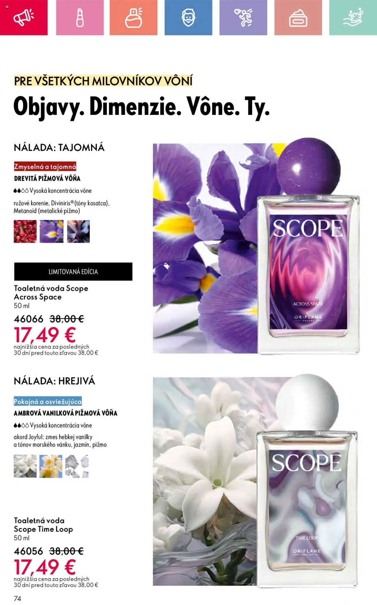Katalóg Oriflame 10 2025 │ platný od 06.07.2025 | Strana: 74 | Produkty: Toaletná voda, Voda