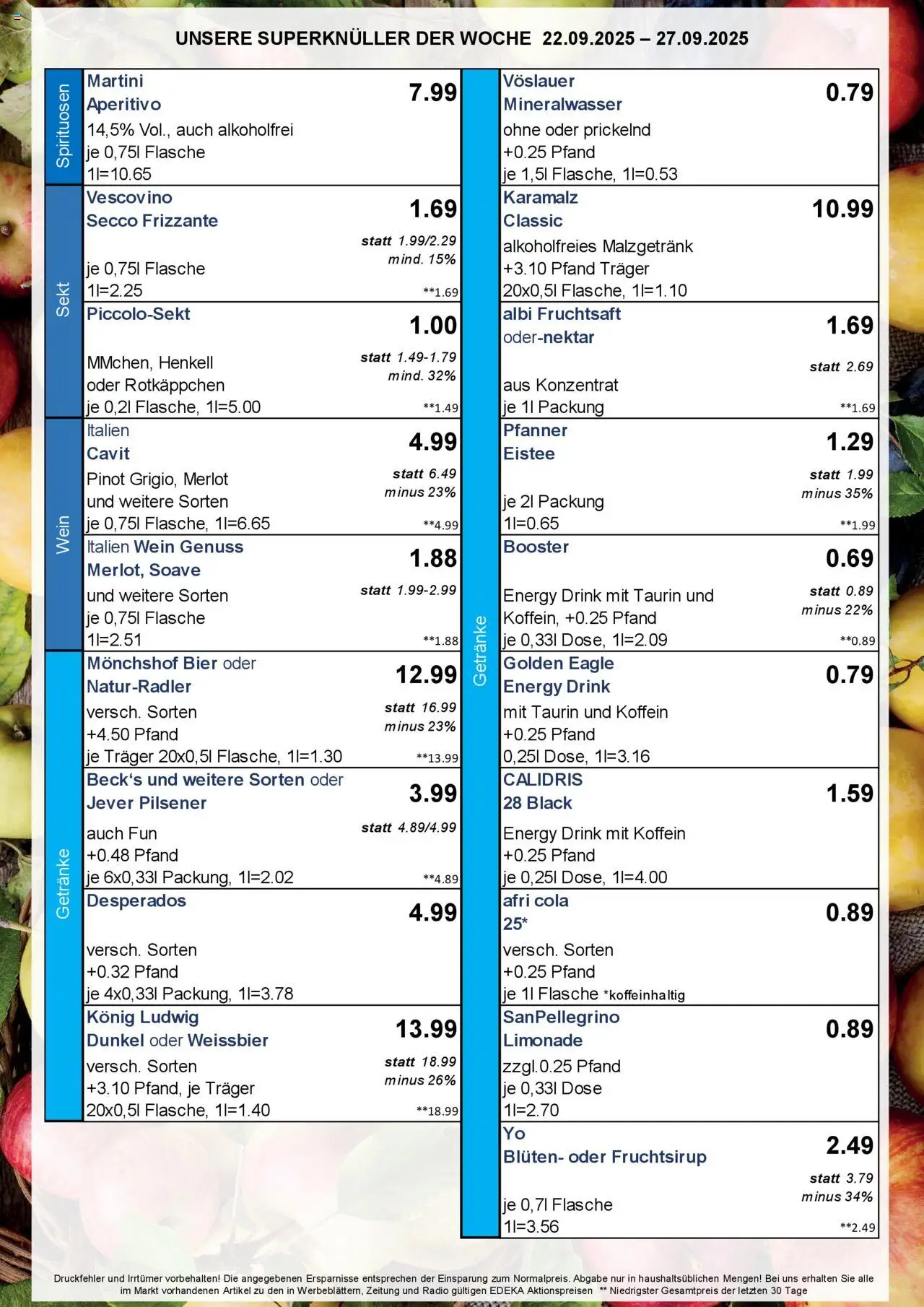 Simmel - Bayern – gültig ab 22.09.2025 | Seite: 4 | Produkte: Martini, Weißbier, Jever, Wein