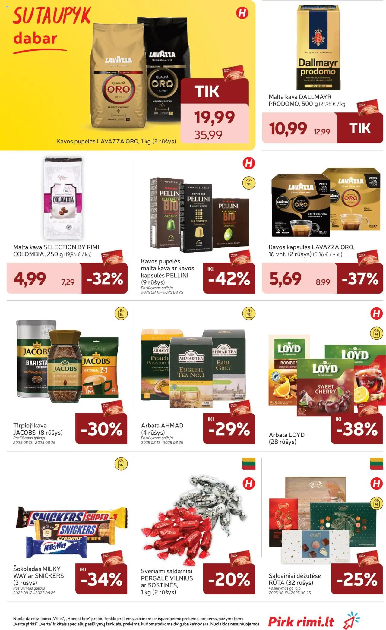 Rimi leidinys│galioja nuo 12.08.2025 | Puslapis: 27 | Prekių: Pupelės, Kavos pupelės, Šokoladas, Arbata