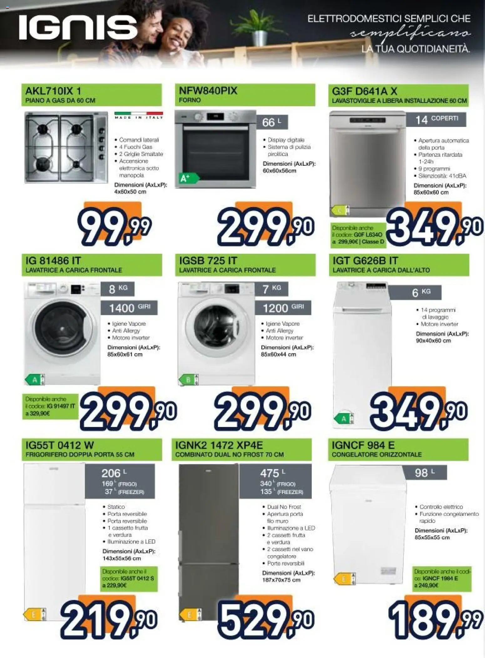 Volantino Unieuro del 20.03.2026 | Pagina: 50 | Prodotti: Frutta, Freezer, Frigorifero, Forno