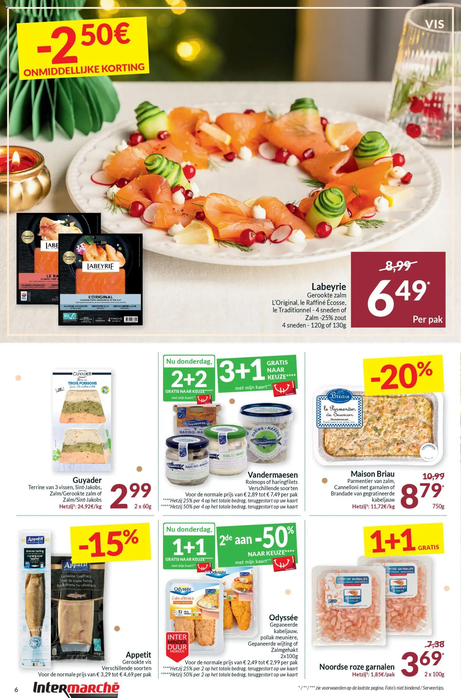 {H1} | Pagina: 6 | Producten: Zalm, Vis, Kaart, Kekszek