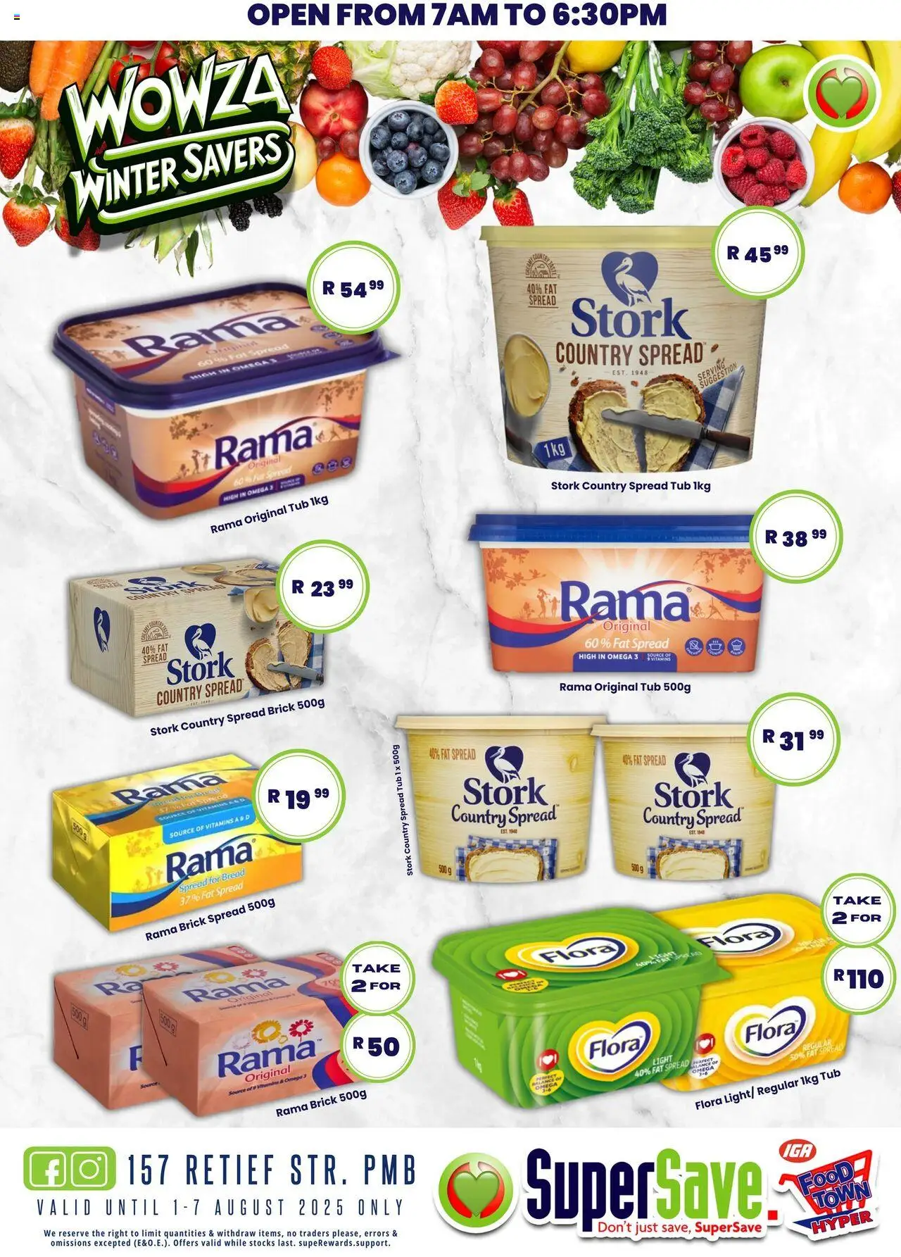 Super Save Specials │ valid from 01.08.2025 | Page: 58 | Products: Vitamins, Light, Bread, Fat spread