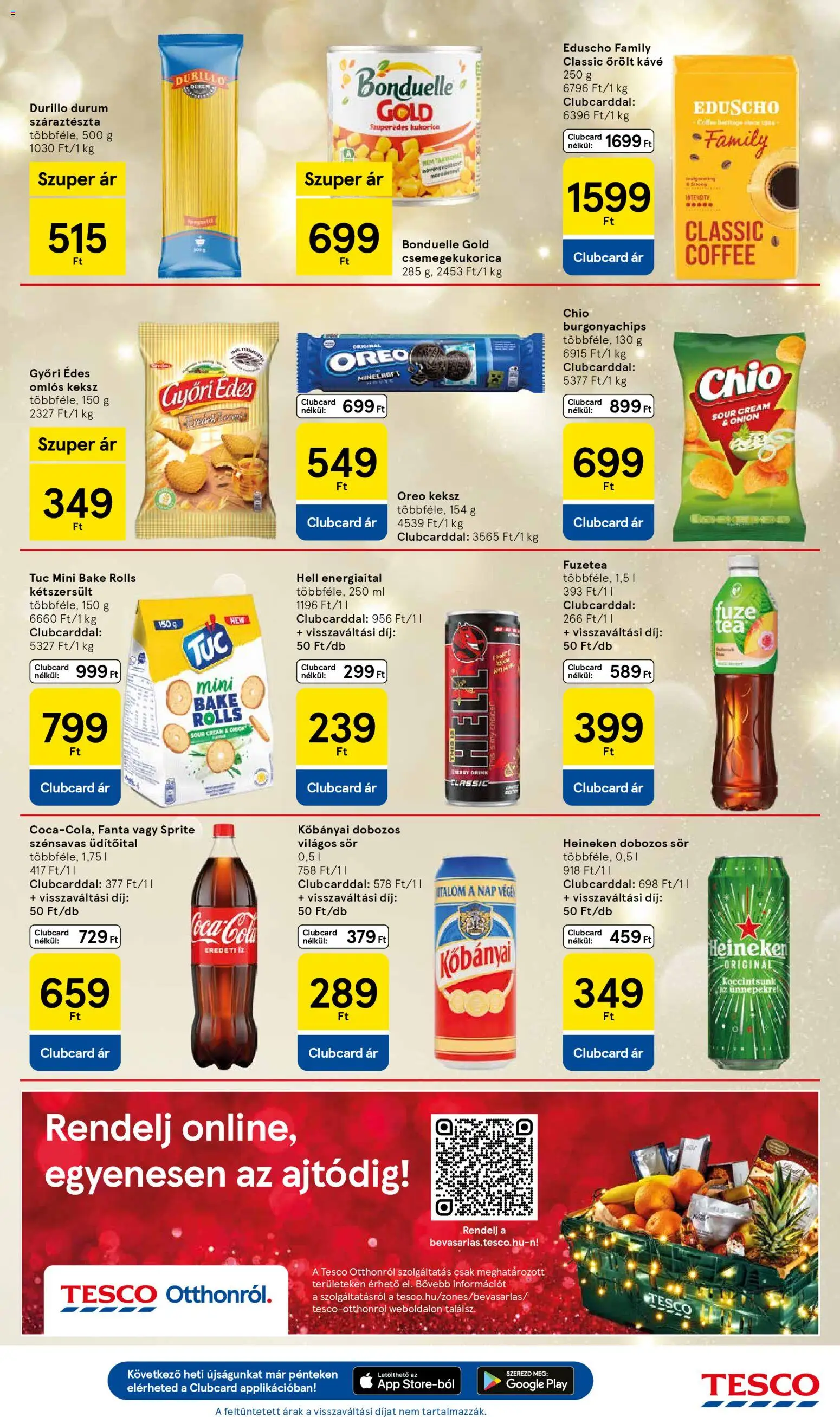 Tesco akciós ujság - amely érvényes a következő dátumtól: 18.12.2025 | Oldal: 5 | Termékek: Energiaital, Kétszersült, Dobozos sör, Sör