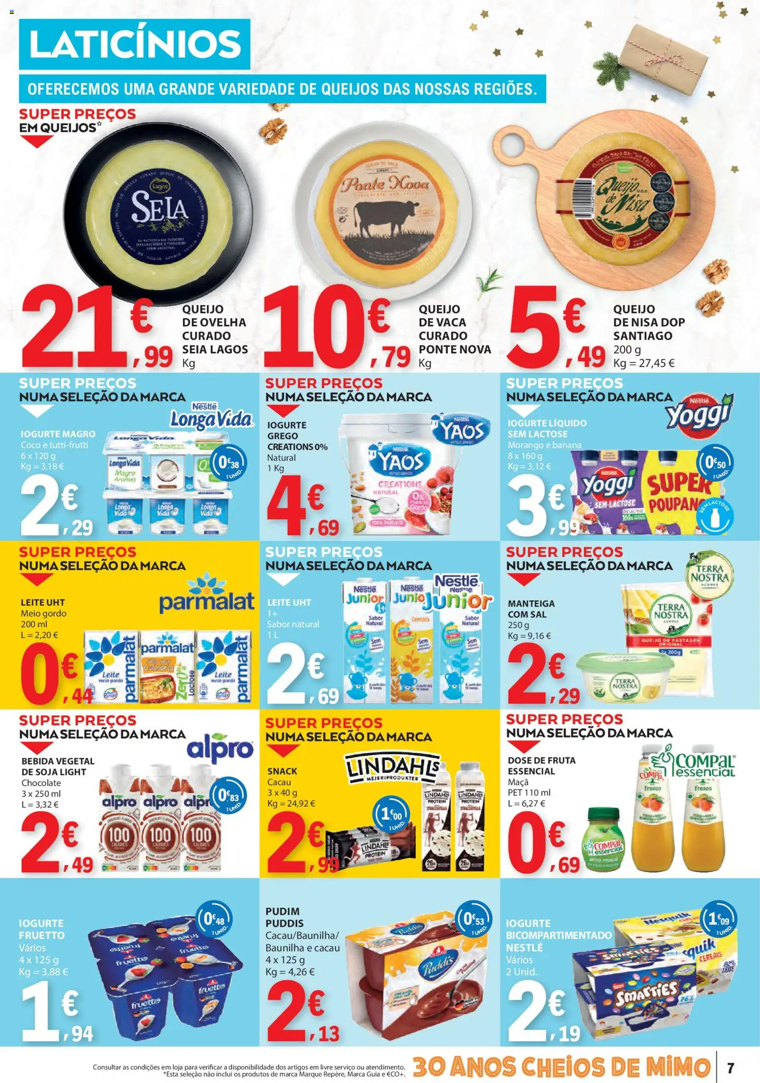 E.Leclerc folheto │ válido de 18.12.2025 | Página: 7 | Produtos: Pudim, Queijo, Chocolate, Iogurte liquido
