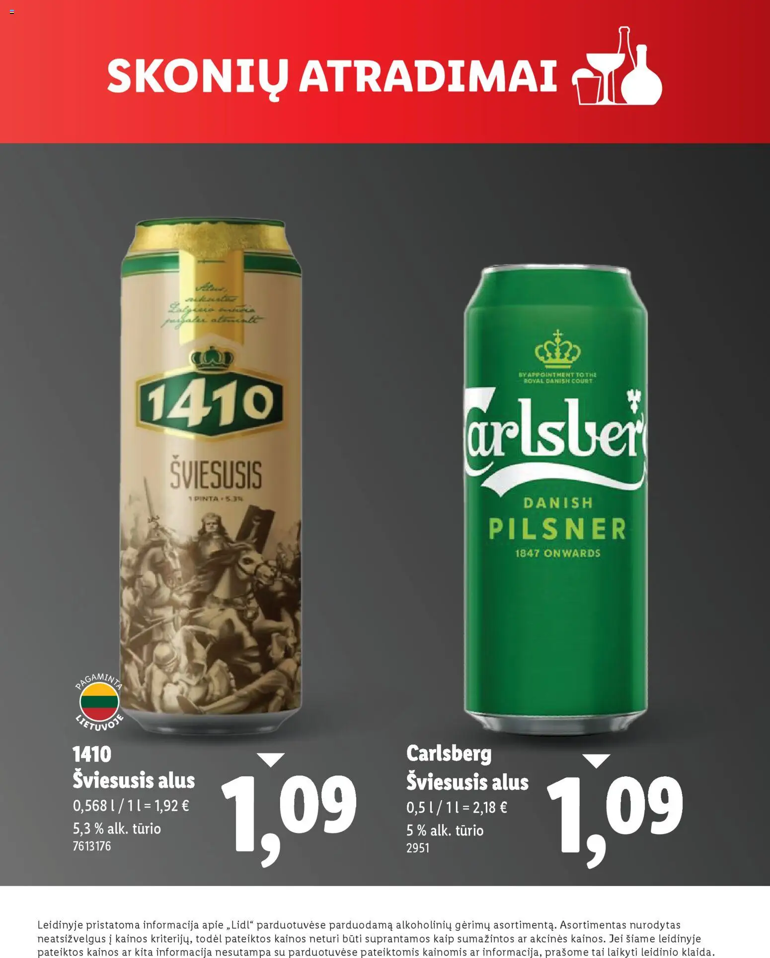 LIDL akcijos nuo 01.12.2025 | Puslapis: 13 | Prekių: Alus