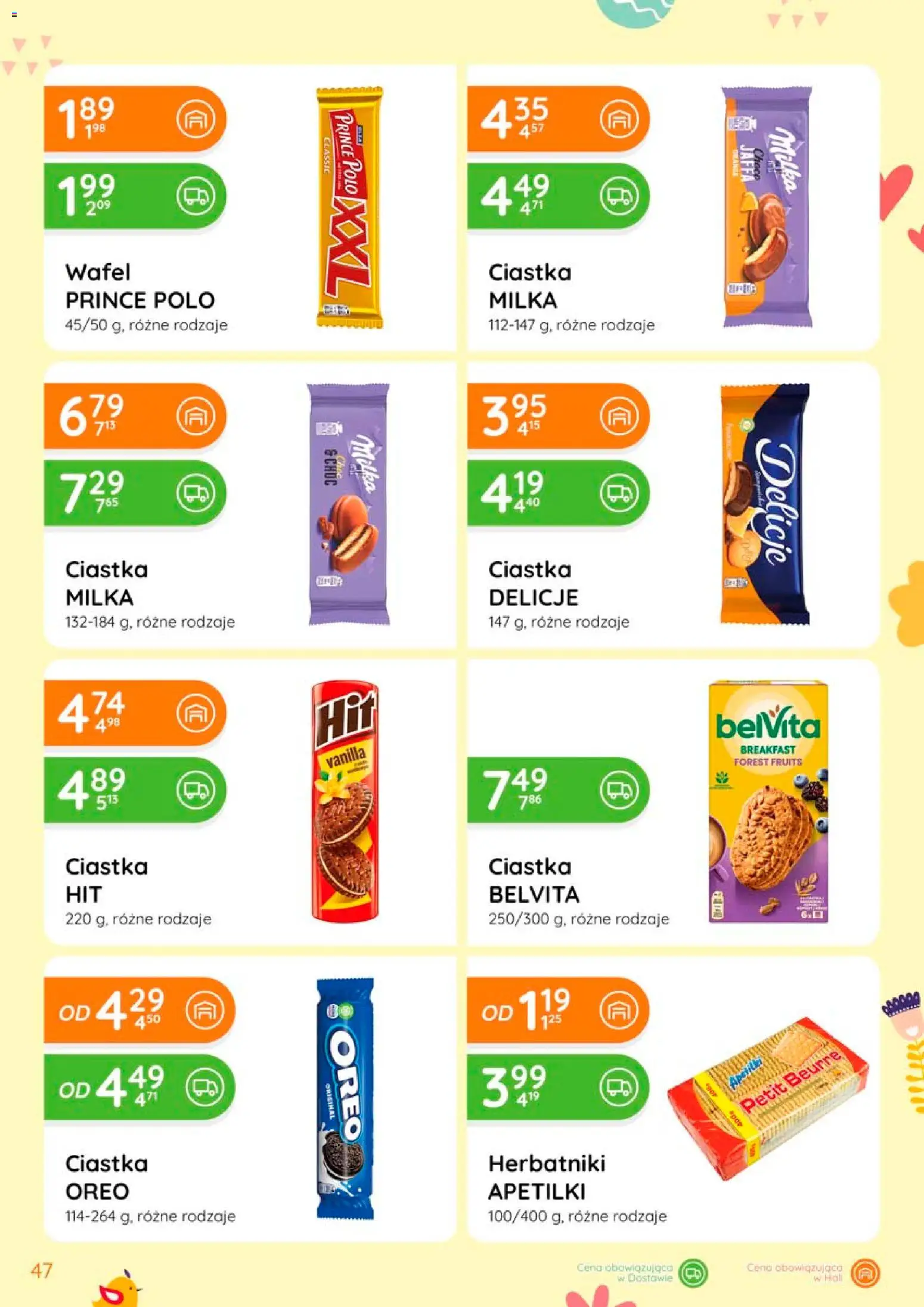 Eurocash gazetka - Oferta Produktowa od 05.03.2026 | Strona: 47 | Produkty: Belvita, Ciastka belvita, Milka, Herbatniki