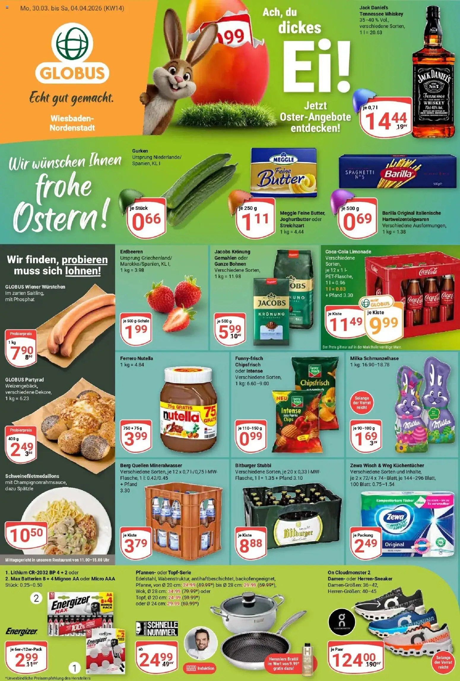 Globus prospekt Wiesbaden-Nordenstadt	 – gültig ab 30.03.2026 | Seite: 7 | Produkte: Batterien, Barilla, Milka, Chips