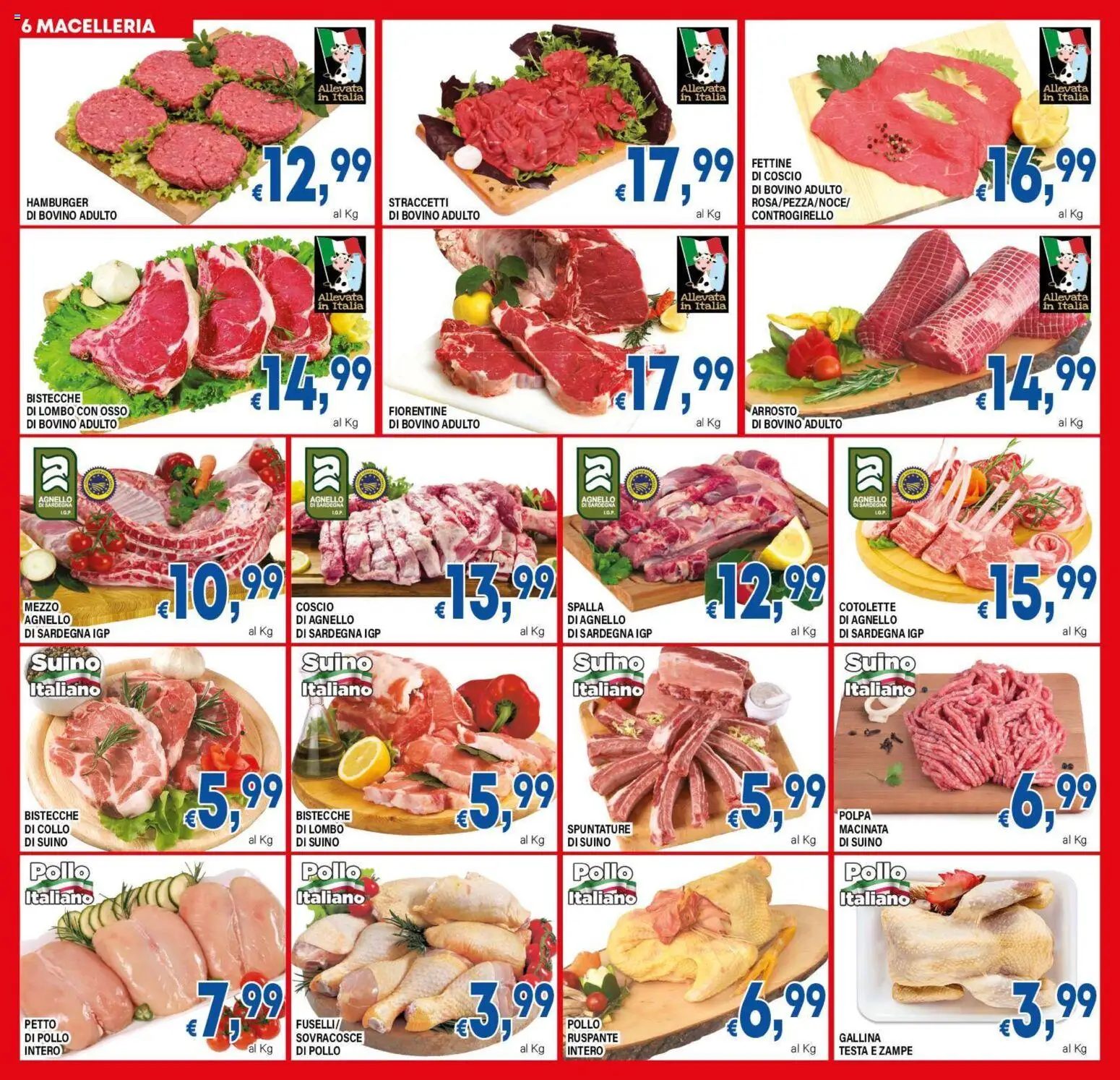 Volantino DEM del 16.01.2026 | Pagina: 6 | Prodotti: Bovino, Pollo, Suino, Agnello