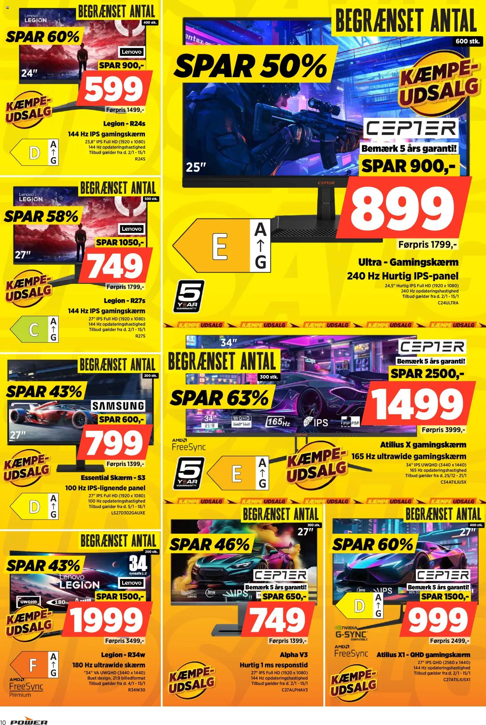 Power tilbudsavis – gyldig fra 02.01.2026 | Side: 10 | Produkter: Skærm
