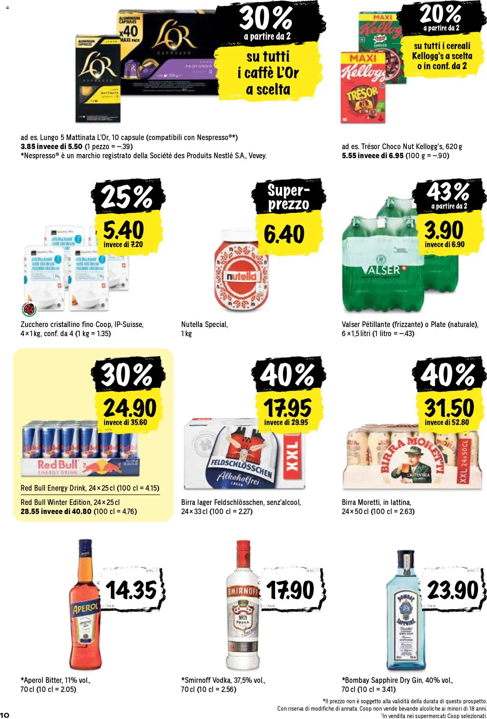 Coop - Una settimana di azioni – gültig ab 30.10.2025 | Seite: 10 | Produkte: Red bull, Spabad, Gin