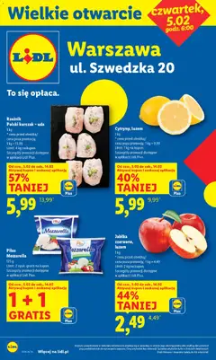 Pogląd oferty "Lidl Gazetka - Wielkie otwarcie w Warszawie" - ważna od 05.02.2026