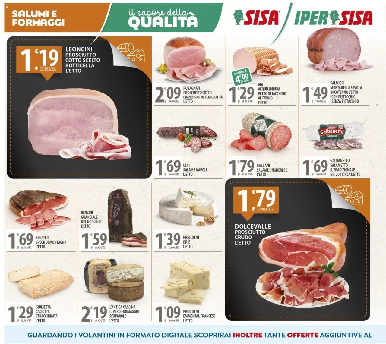 Volantino SISA del 14.10.2025 | Pagina: 2 | Prodotti: Speck, Salame, Mortadella, Guanciale