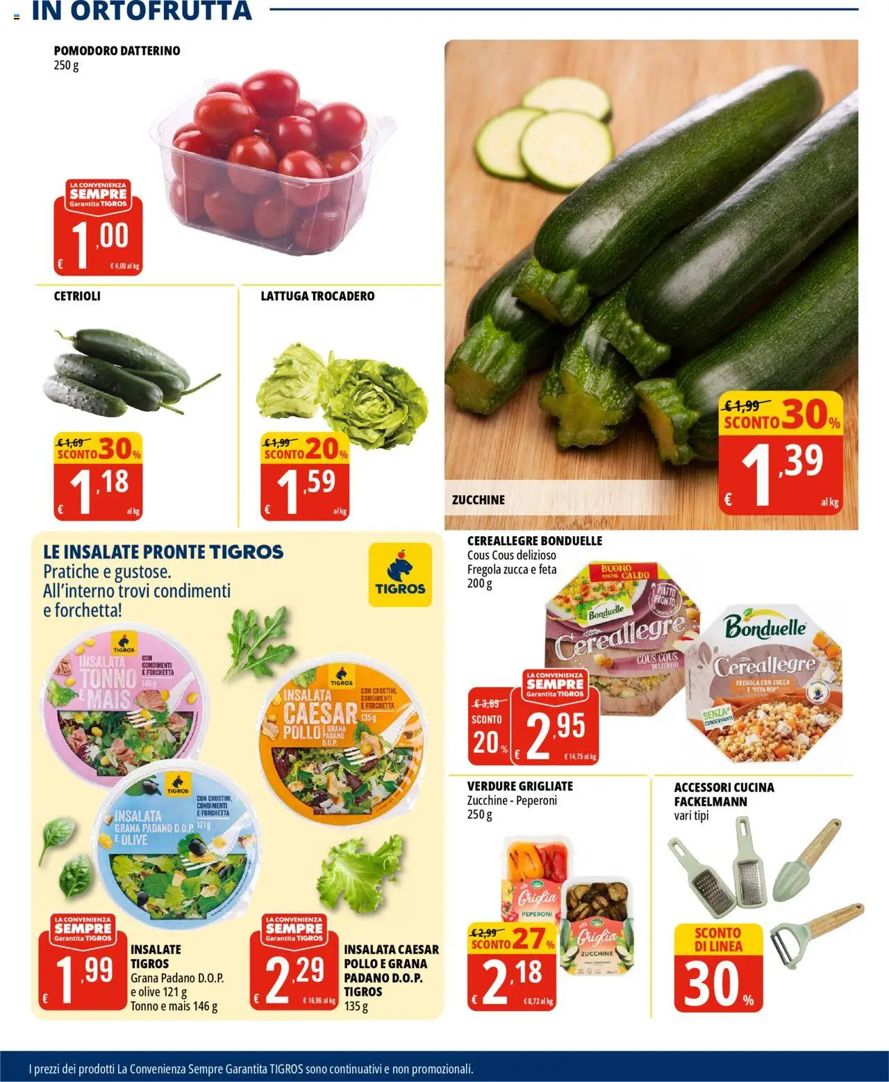 Volantino Tigros del 20.05.2025 | Pagina: 7 | Prodotti: Peperoni, Insalata, Grana Padano, Feta