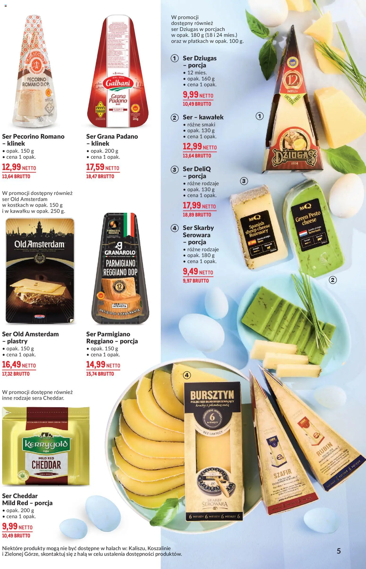 Makro gazetka - Delikatesy Wielkanoc od 17.03.2026 | Strona: 5 | Produkty: Ser pecorino romano, Bez laktozy, Pecorino, Ser