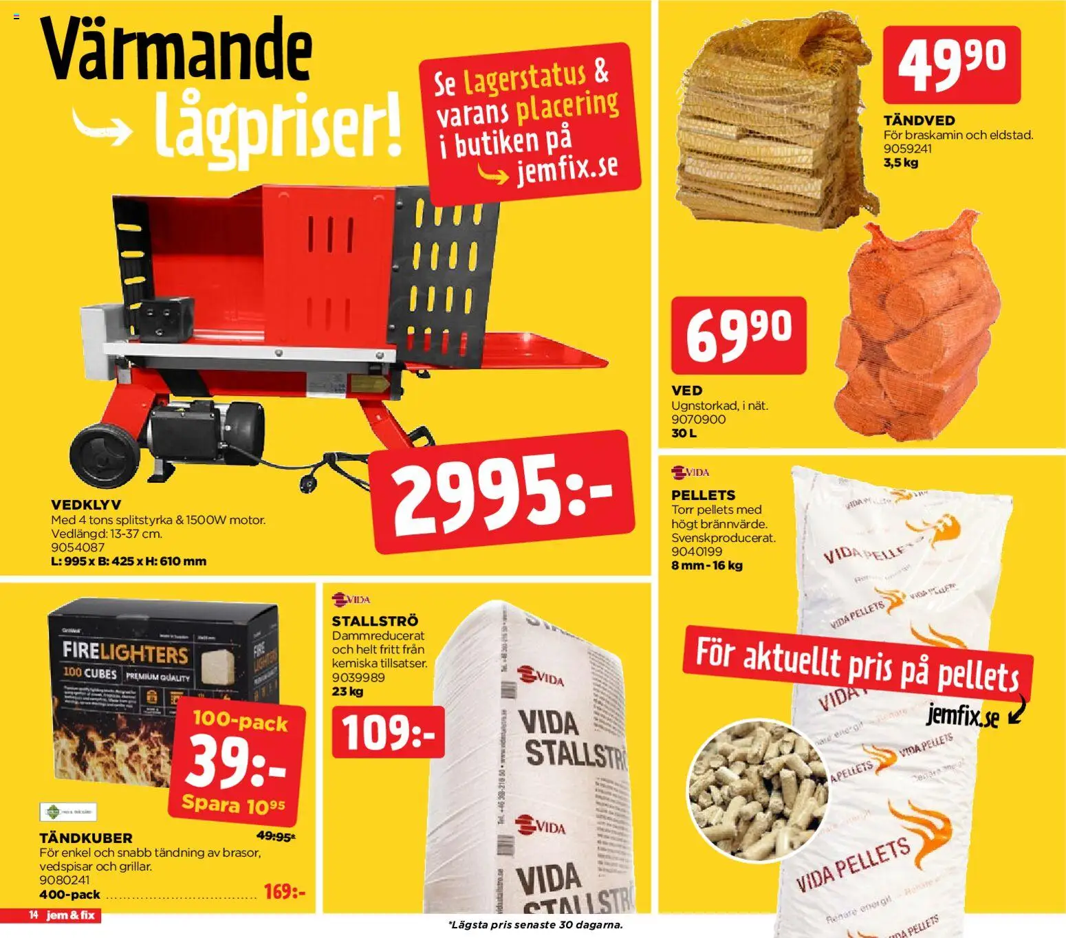 Jem & Fix reklamblad aktuell från 29.12.2025 | Sida: 14 | Produkter: Vedklyv
