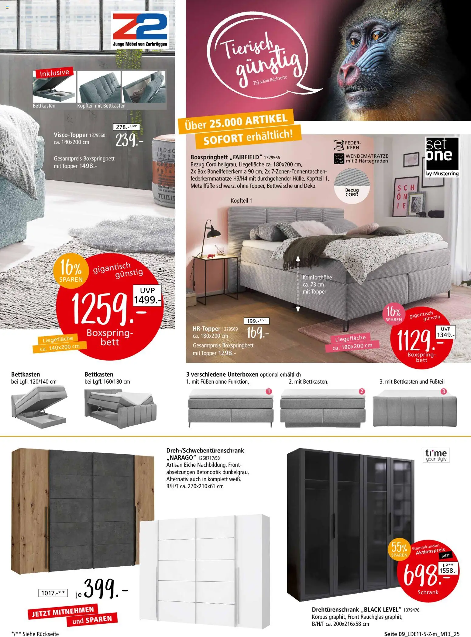 Zurbrüggen Z2-Junges Wohnen – gültig ab 08.11.2025 | Seite: 15 | Produkte: Drehtürenschrank, Topper, Schrank, Box